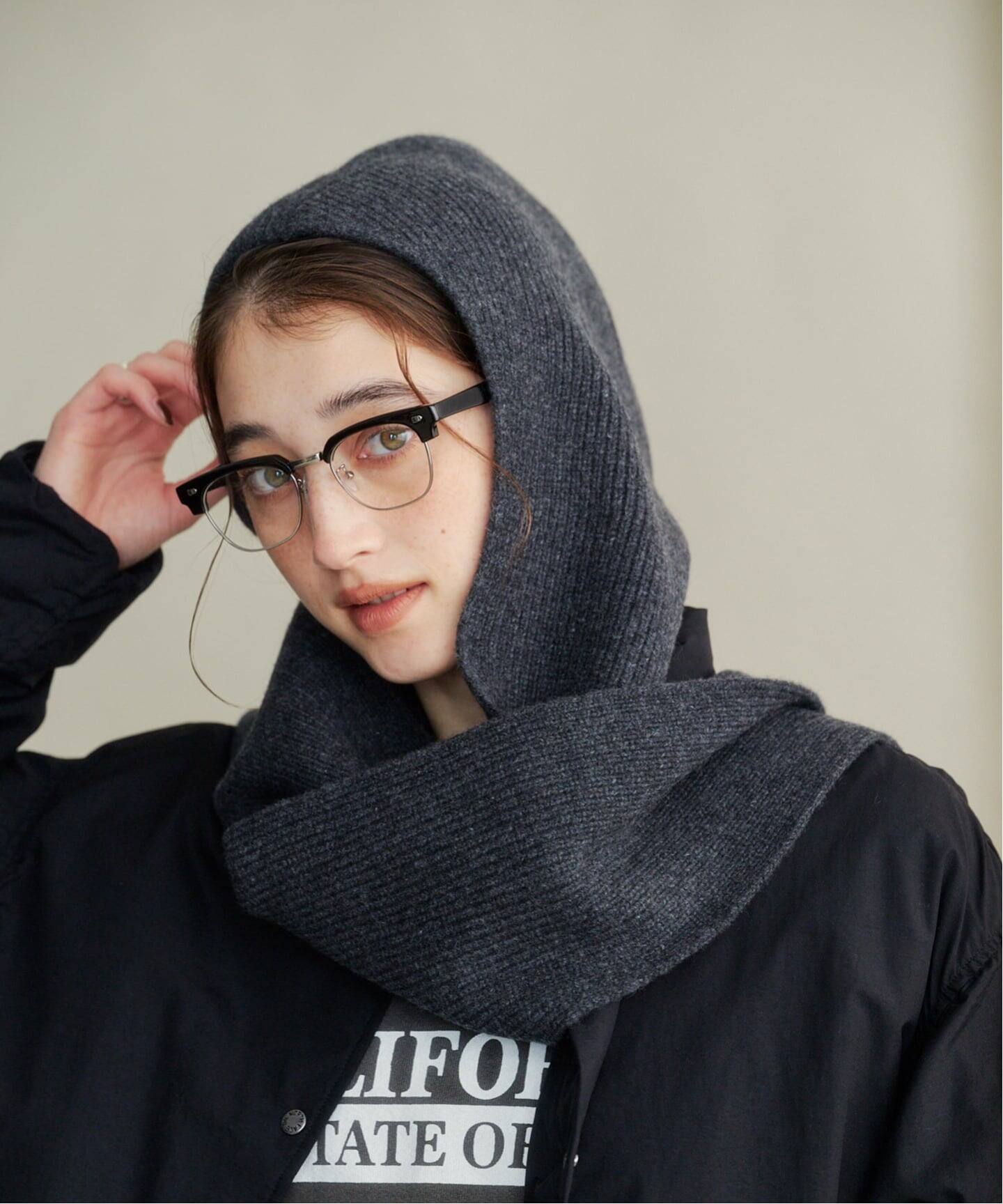 新品　MY _ マフラー付きバラクラバ MY＿ CASHMERE BLENDED BALACLAVA WITH SCARF（マフラー）｜BOICE FROM