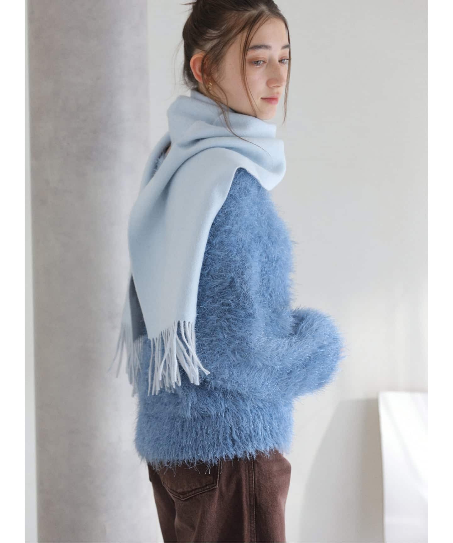 La Totalite カシミヤブレンド Wフェイスマフラー（マフラー）｜La