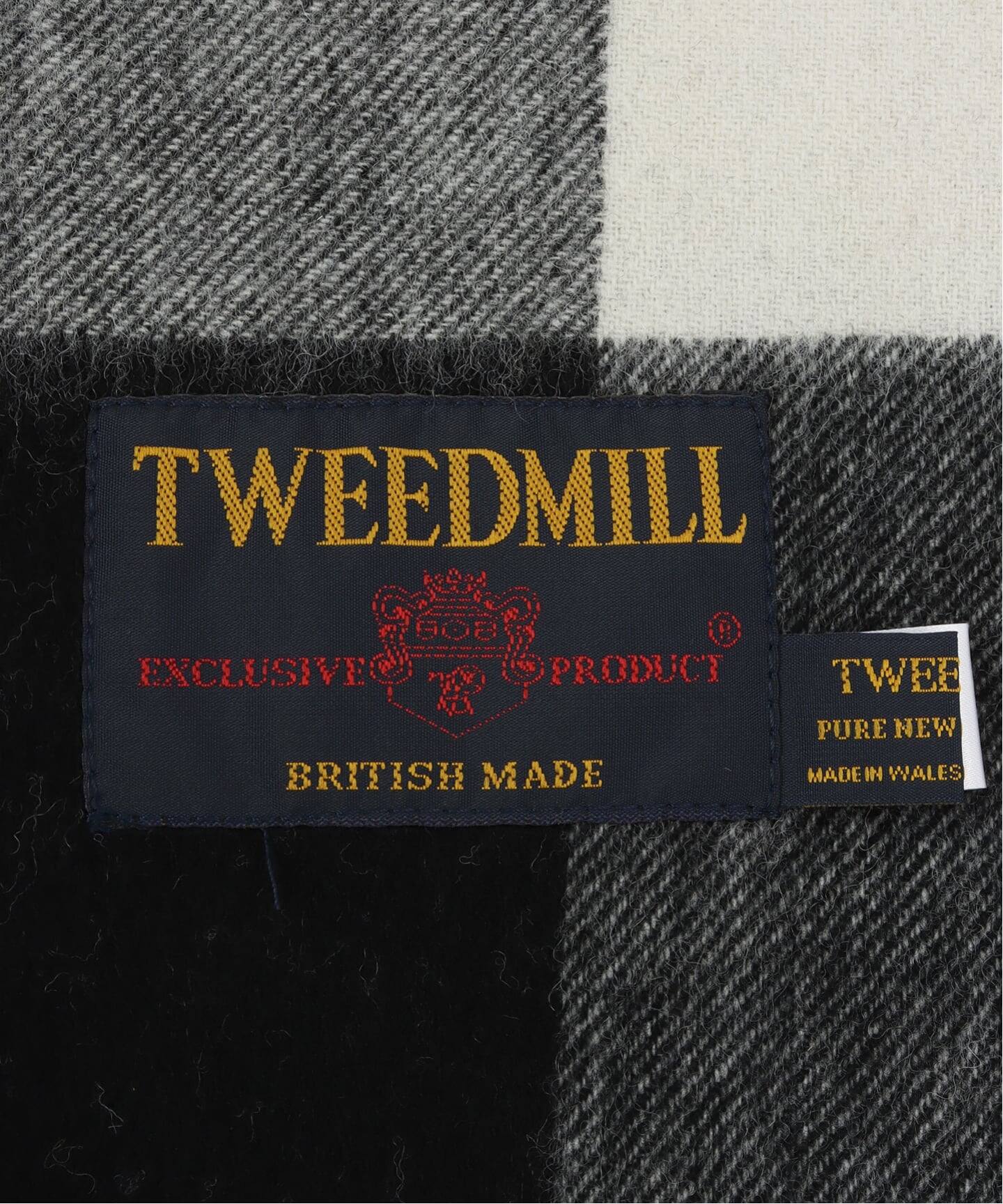 TWEEDMILL/ツイードミル ウール チェックストール 70*190cm（ストール
