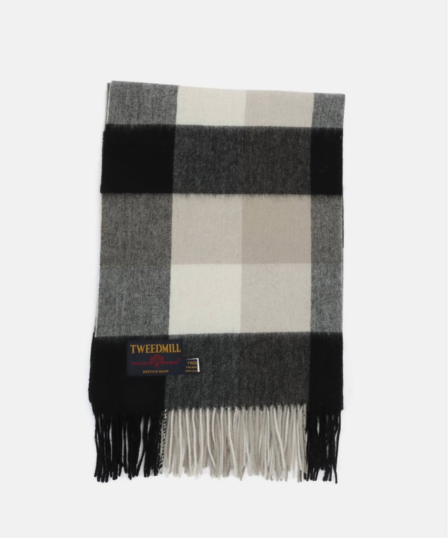 TWEEDMILL/ツイードミル ウール チェックストール 70*190cm（ストール