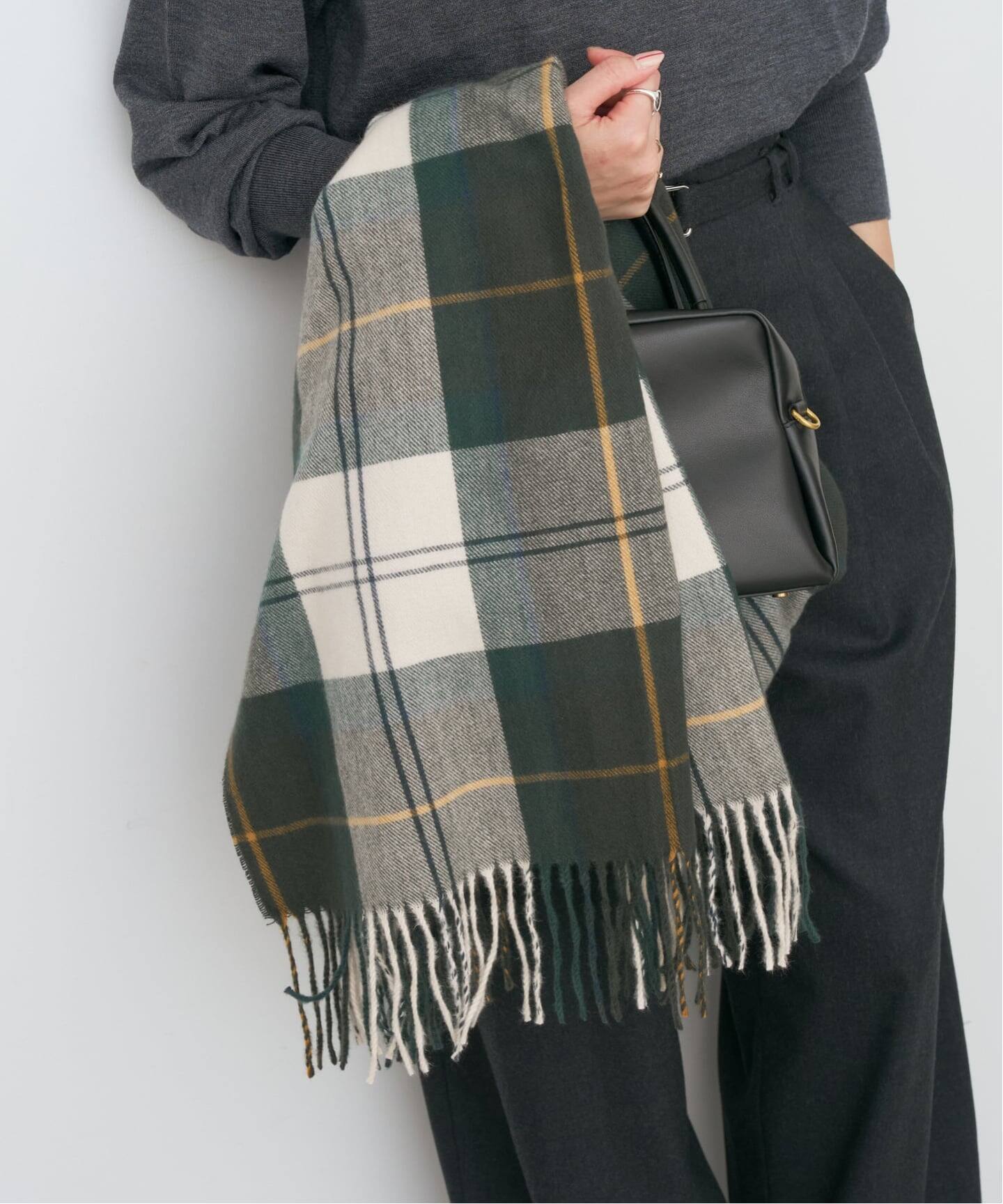 Barbour チェック柄マフラー グリーン系 ギフト人気No.1 英国の魅力が詰まったベーシックマフラー