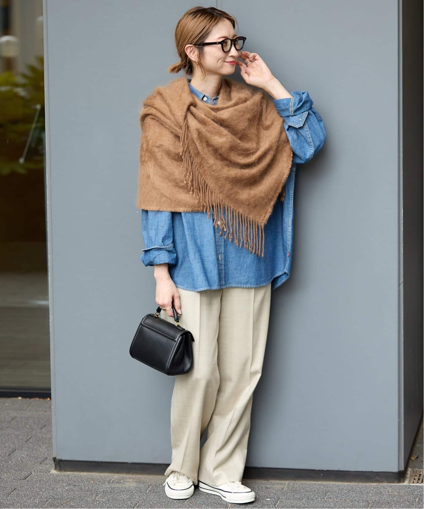 予約》Spick & Span カシミヤストールファー加工（ストール