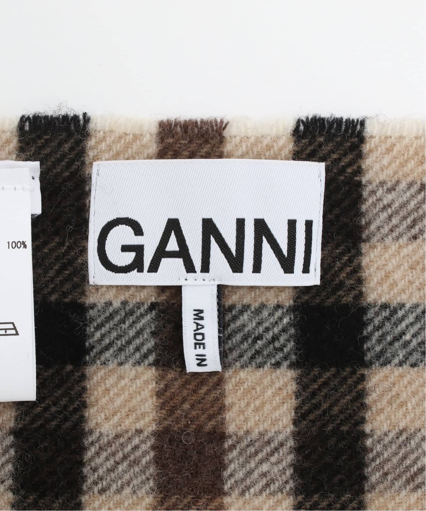 予約》GANNI/ガニー Graphic Wool Scarf（マフラー）｜U by