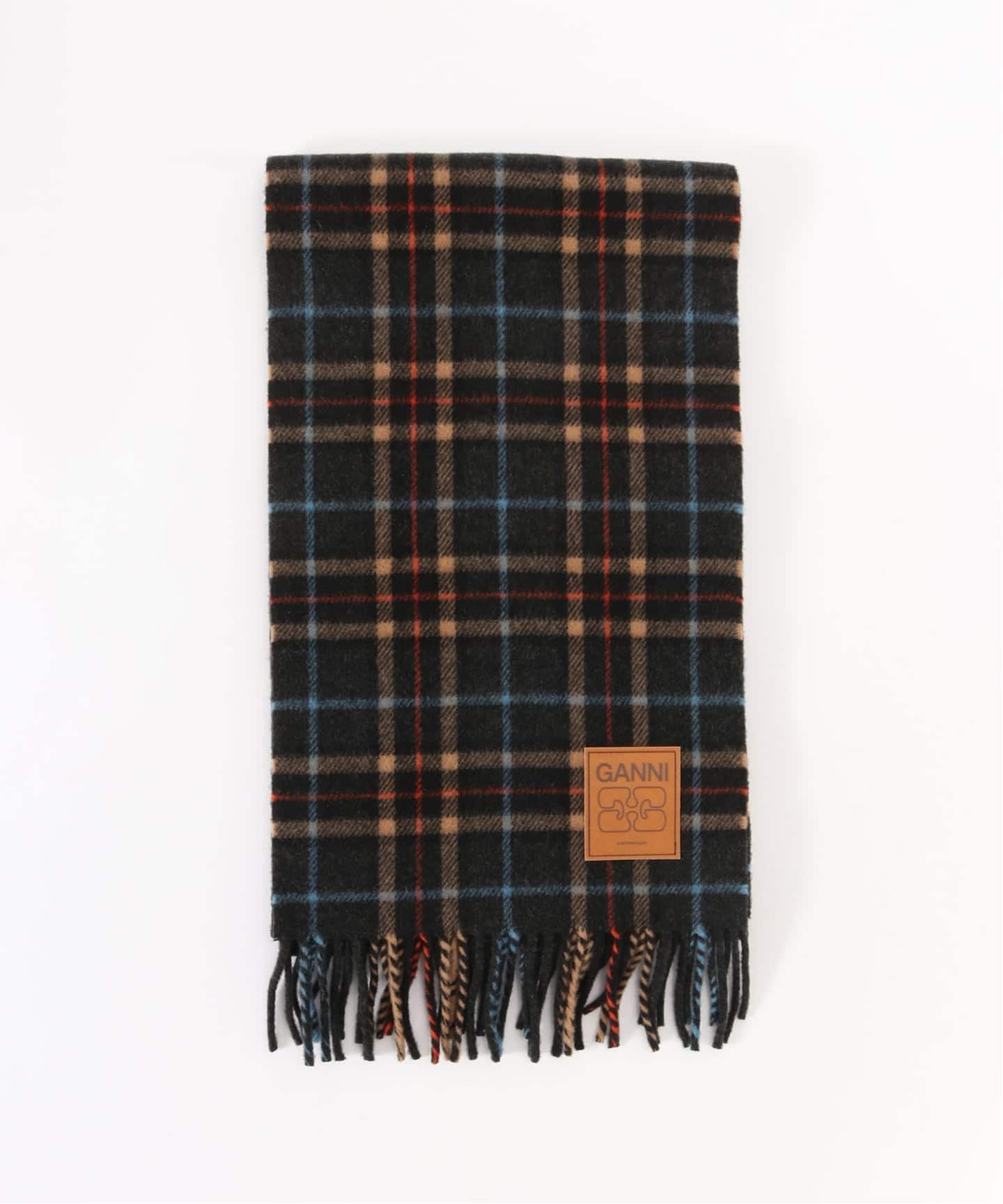 GANNI/ ガニー Double Face Wool Check Scarf（マフラー）｜U by
