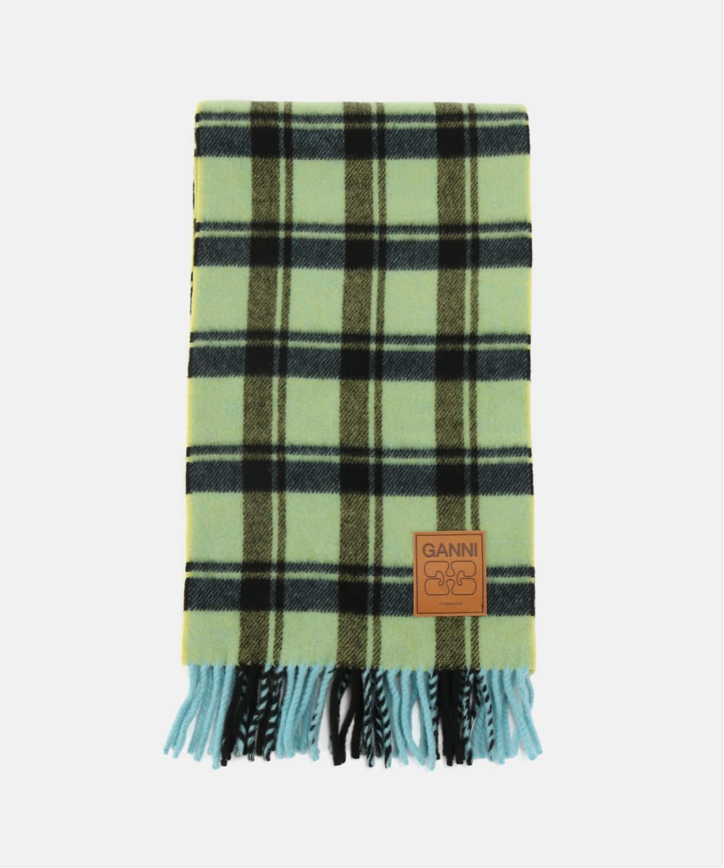 GANNI/ ガニー Double Face Wool Check Scarf（マフラー）｜U by
