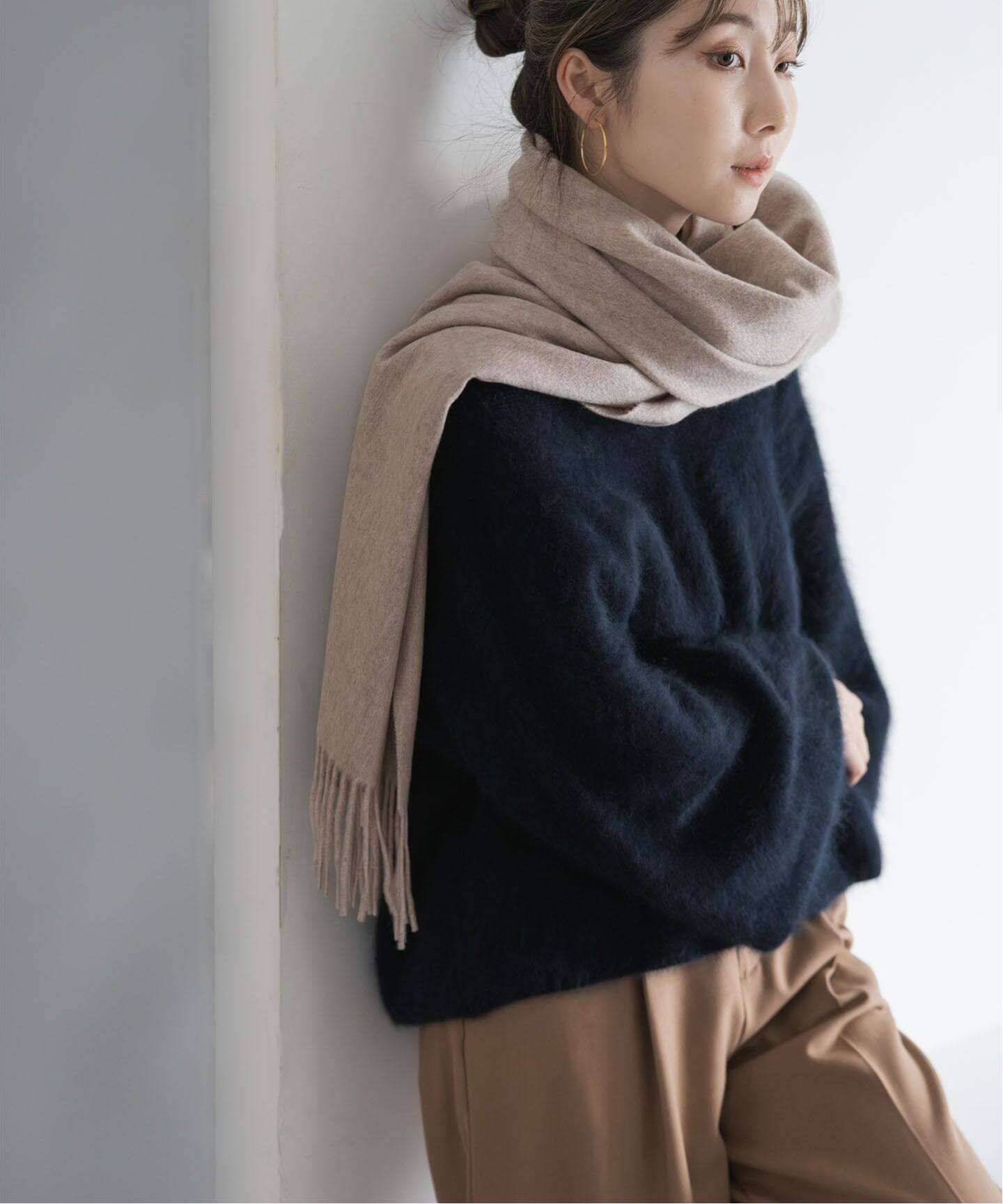 美品&人気アイテム✨NOBLE カシミヤ100%マフラー NOBLE ストール マフラー 「追加」オリジナルカシミヤストール