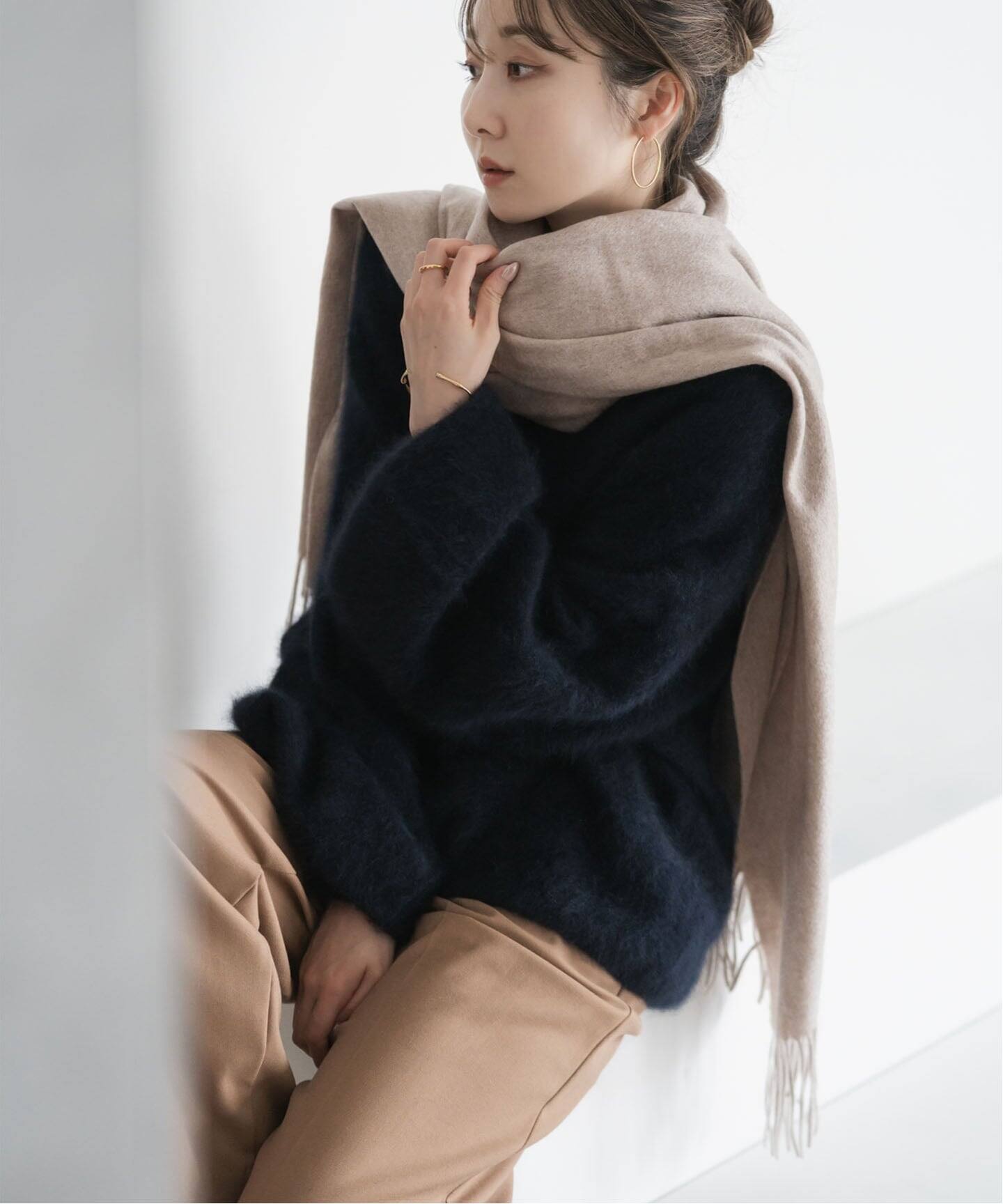 美品✨ノーブル　カシミヤストール　ベージュ 追加》オリジナルカシミヤストール（マフラー）｜NOBLE（ノーブル）の