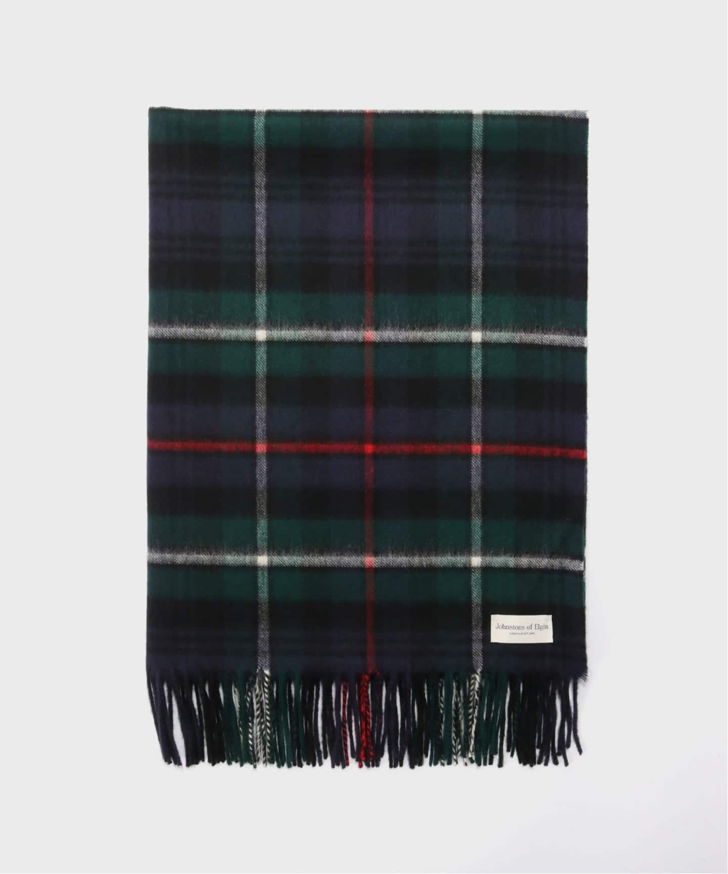 Johnstons of Elgin】cashmere check stole：ストール（マフラー