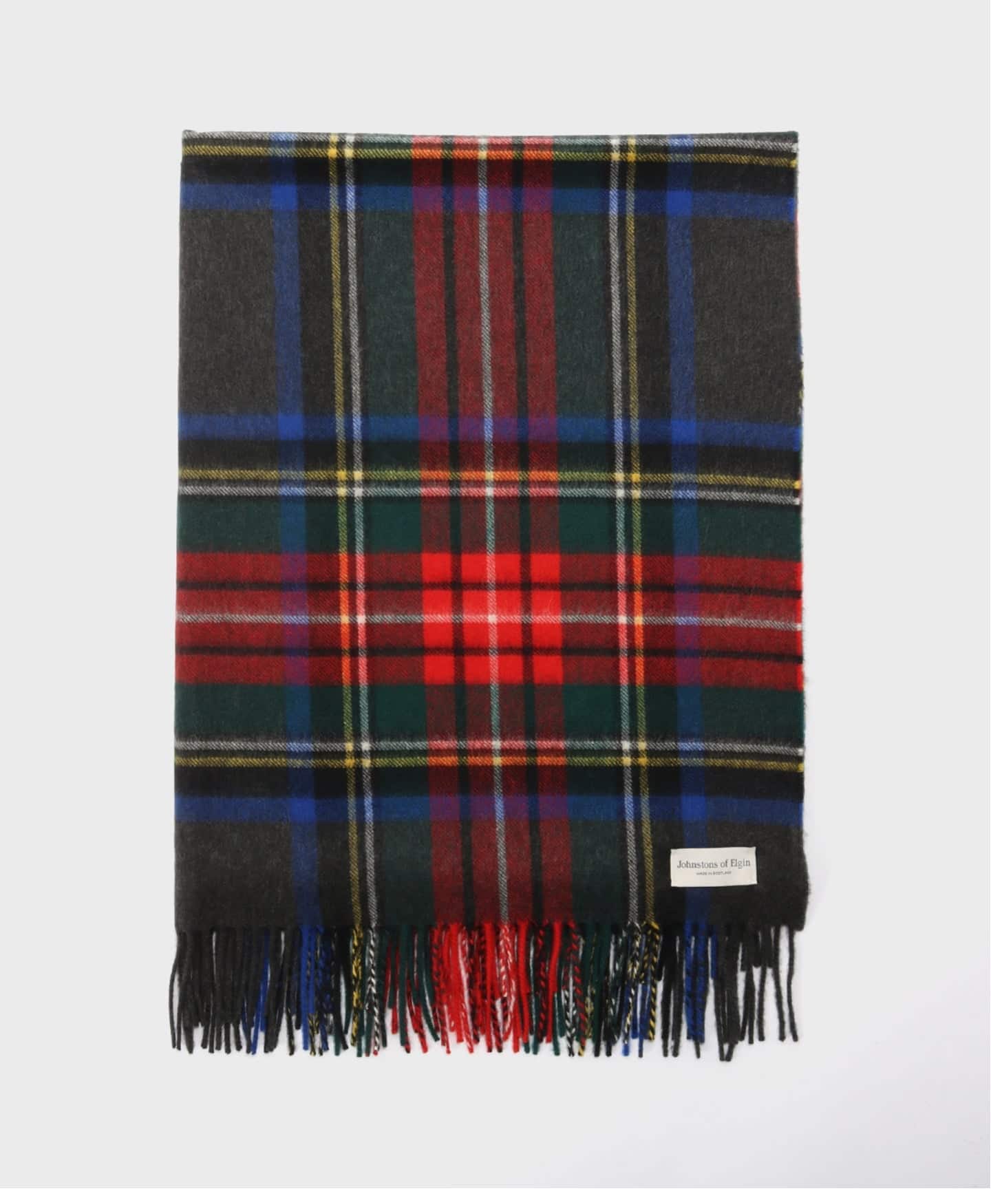 Johnstons of Elgin】cashmere check stole：ストール（マフラー