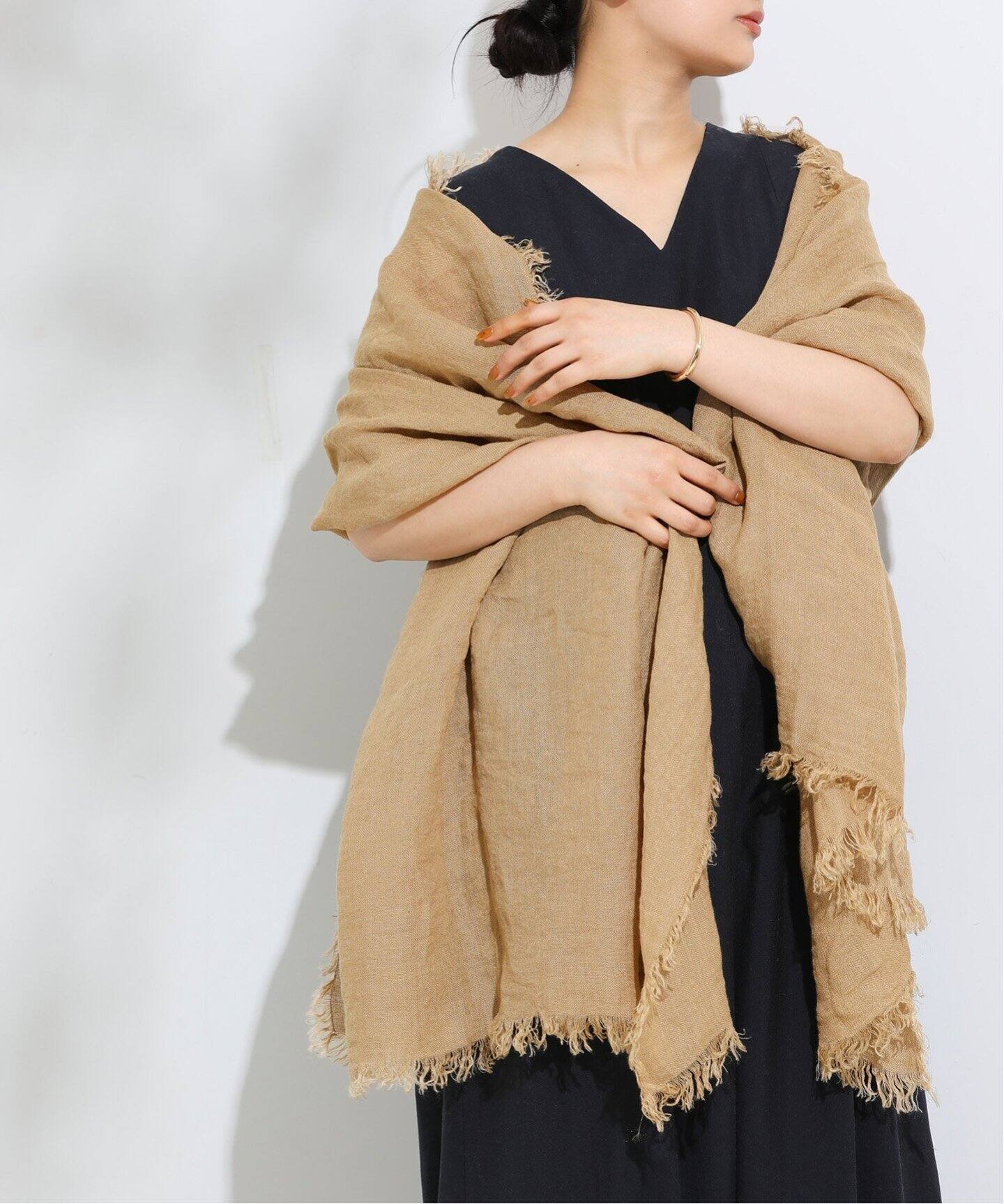 ASAUCE MELER】フランダースサンリネンガーゼST：ストール（ストール  