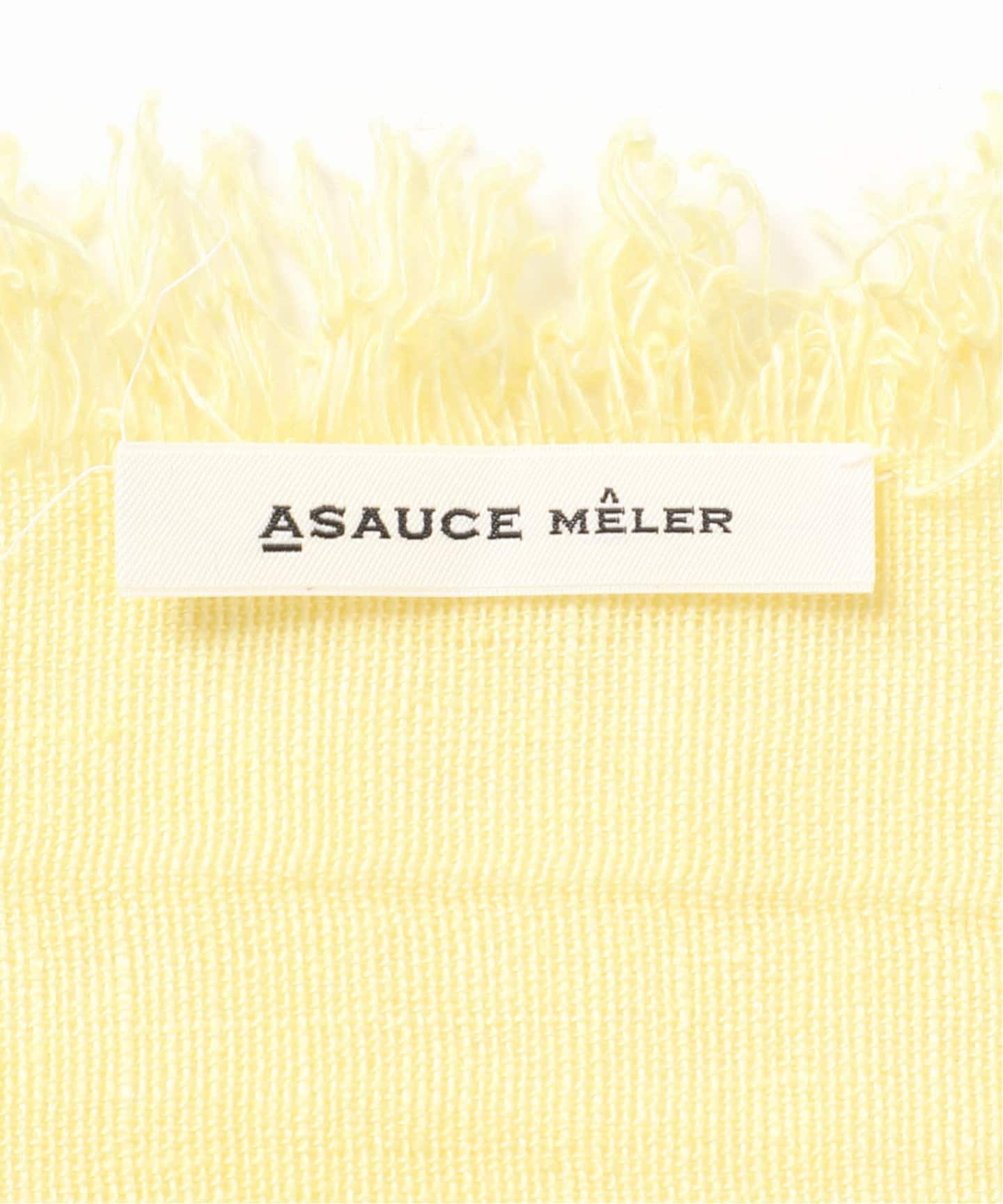 ASAUCE MELER】ベルギーリネンフリンジストール（ストール