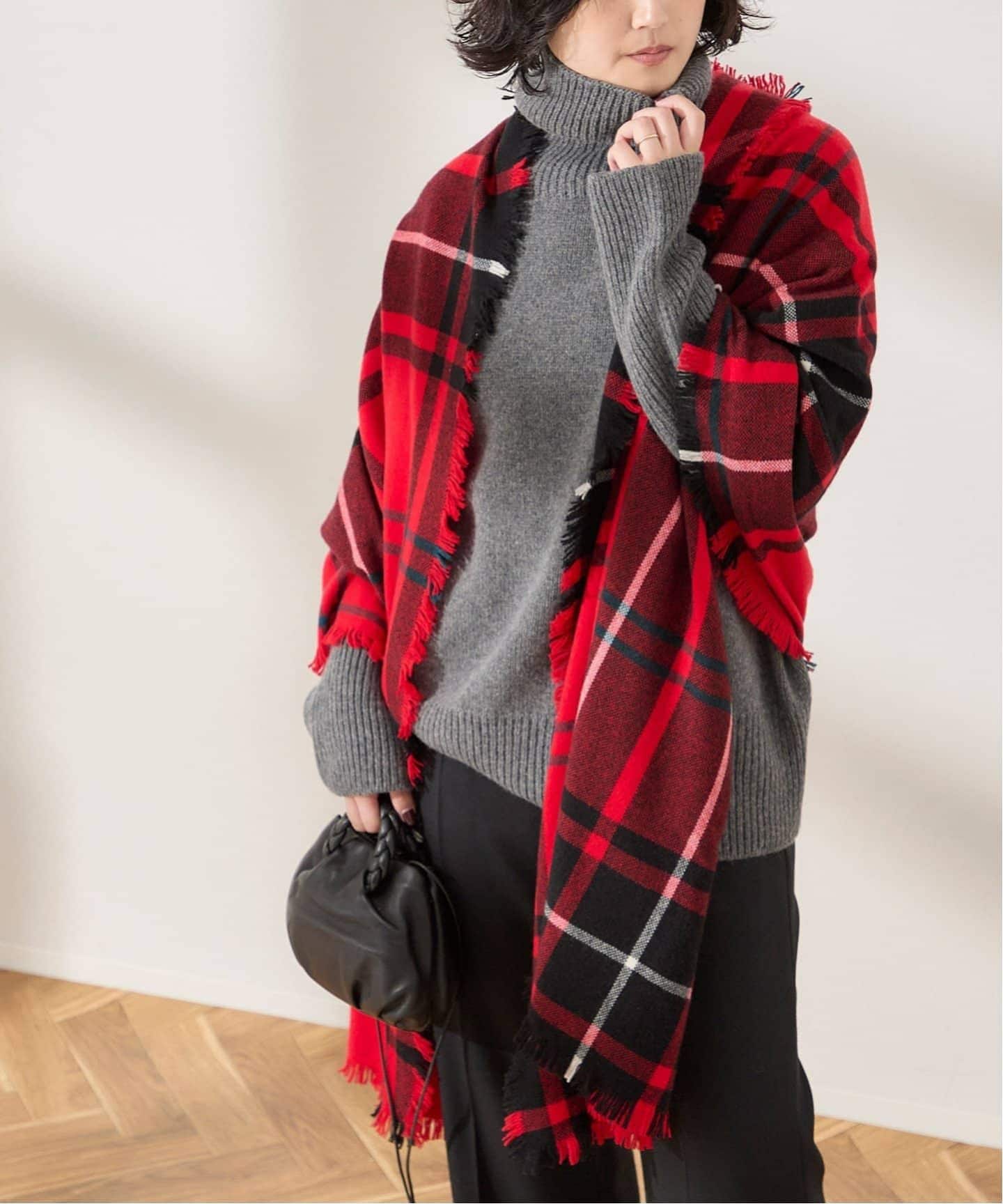 ASAUCE MELER】ウルトラファインラムミニバスケットタータンストール