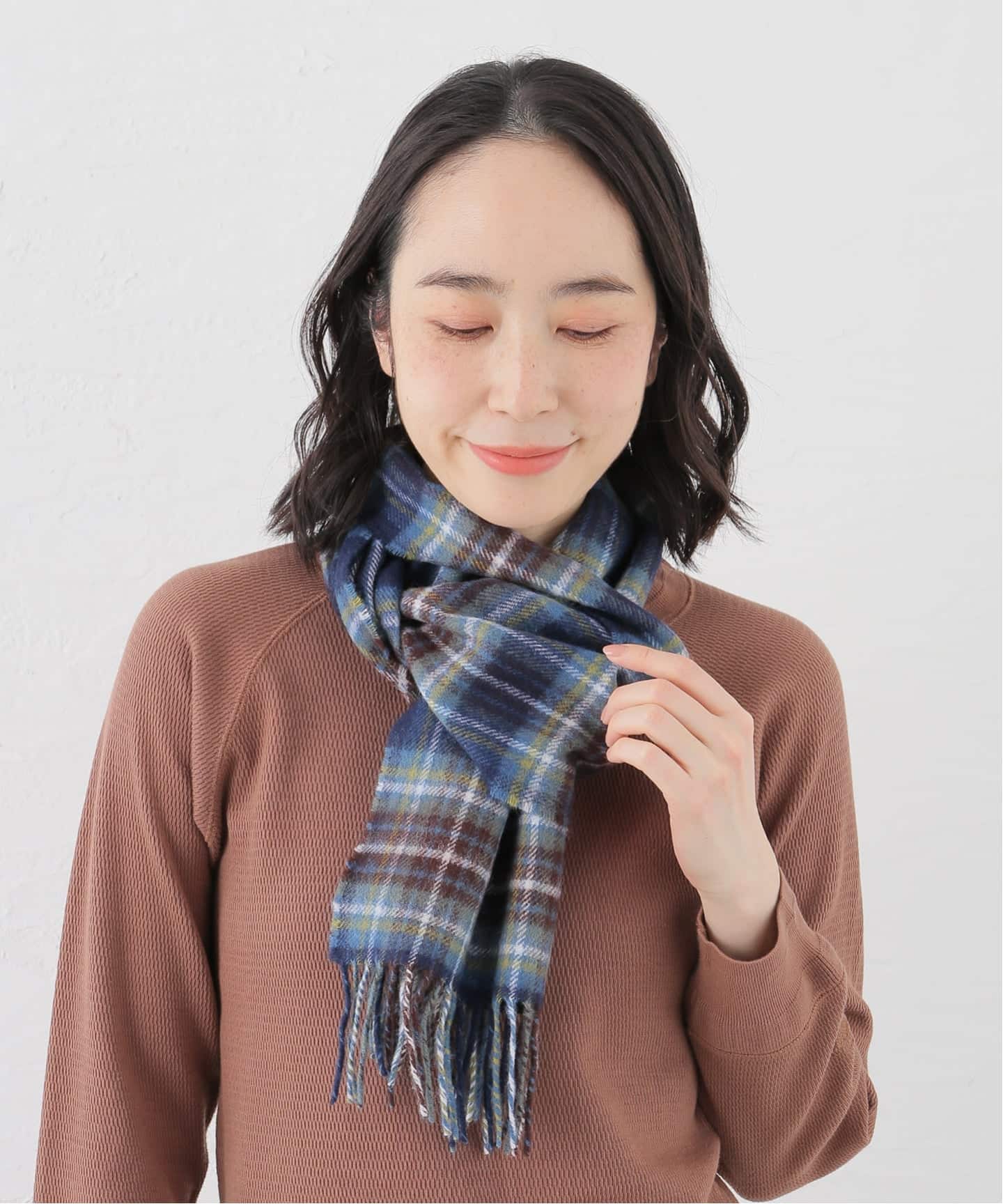 JOHN SCOTT】 LAMBS WOOL SCARF 25*180cm（ストール）｜journal