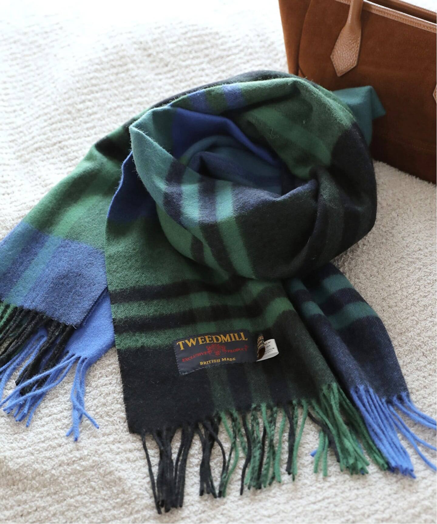 追加》【TWEEDMILL/ツイードミル】 チェックストール（ストール