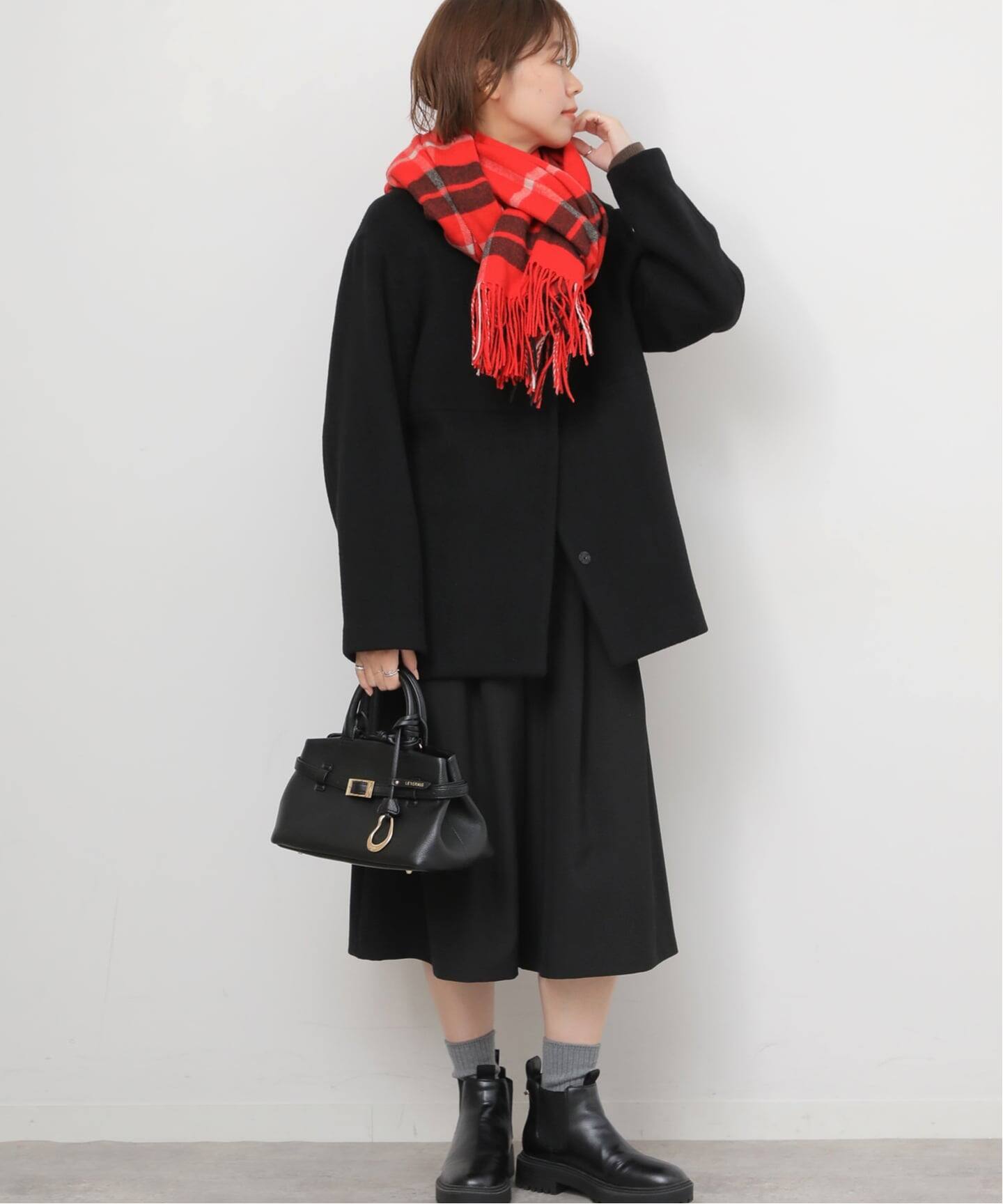 追加》【TWEEDMILL/ツイードミル】 チェックストール（ストール