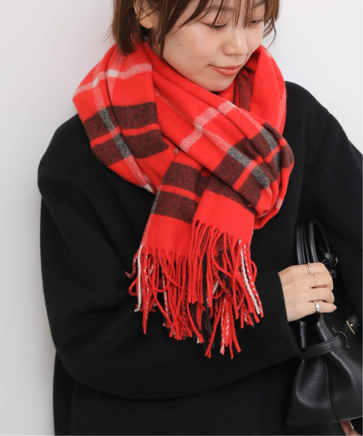 追加》【TWEEDMILL/ツイードミル】 チェックストール（ストール