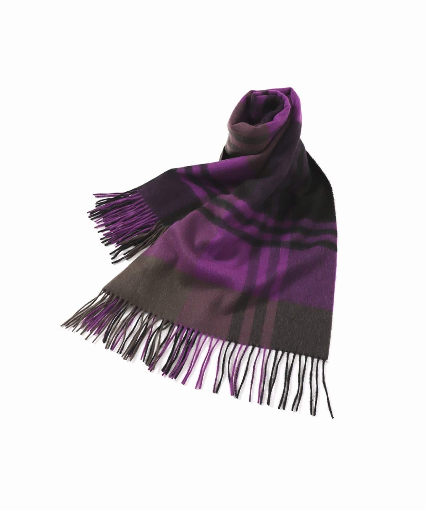 【TWEEDMILL/ツイードミル】チェックストール　パープル 追加》【TWEEDMILL/ツイードミル】 チェックストール（ストール