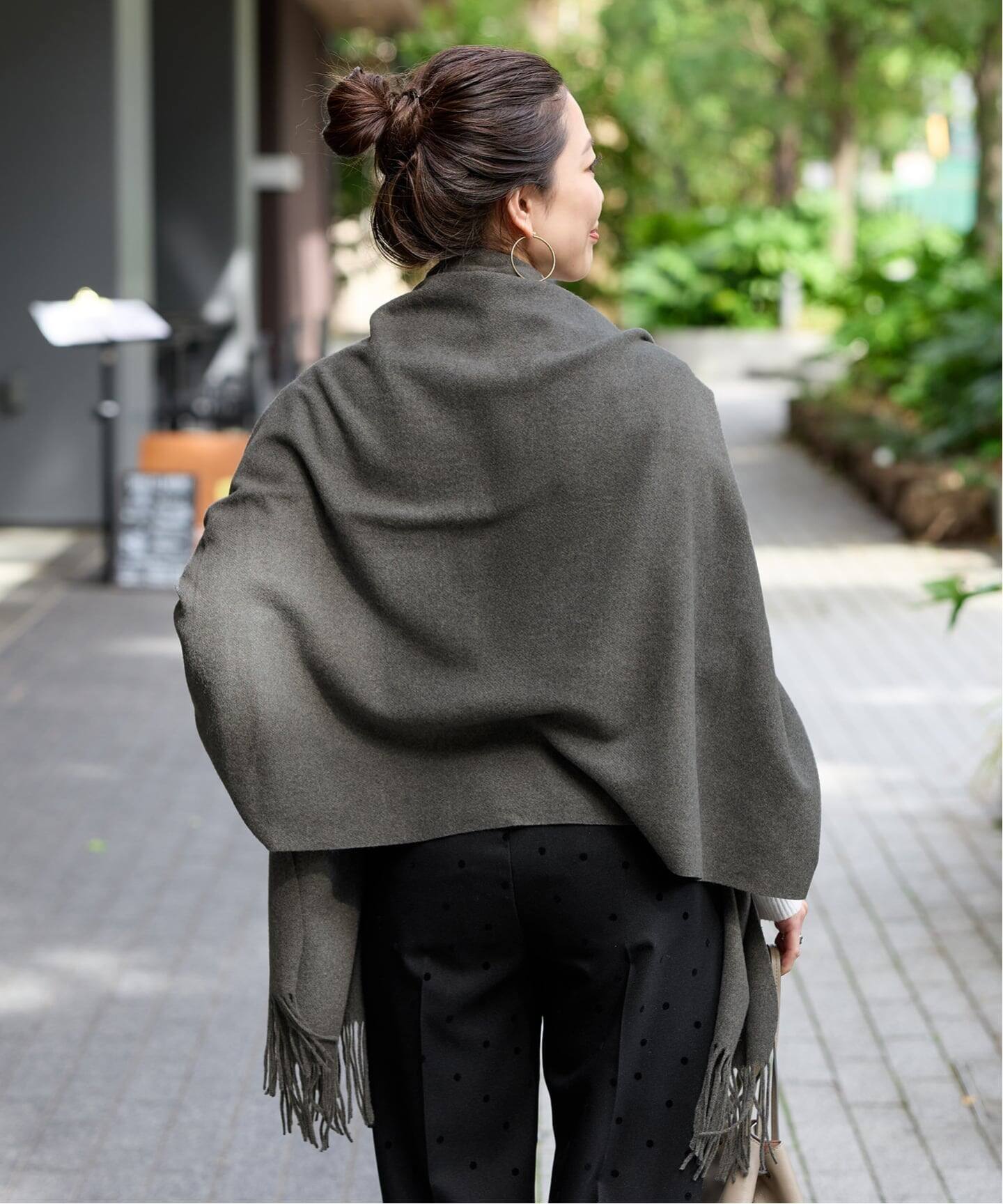 ウールカシミヤダウンベスト♡マーレンダム♡バイカラー♡40♡黒♡グレー♡2way 手洗い可 / カシミヤタッチストール（ストール）｜B.C STOCK（ベーセー