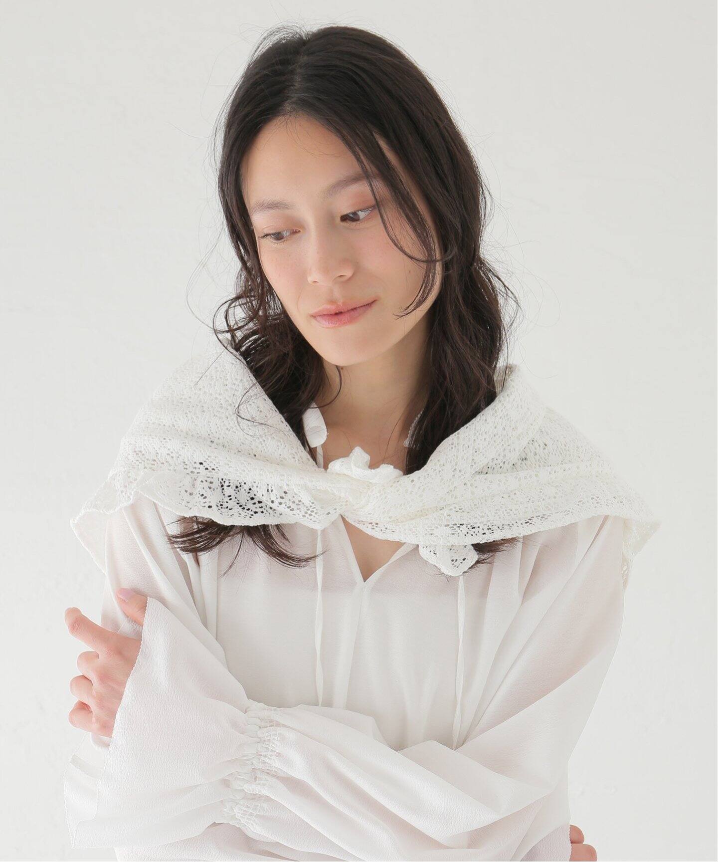 JANE SMITH/ジェーンスミス LACE SCARF スカーフ 25SAC-#729SB 