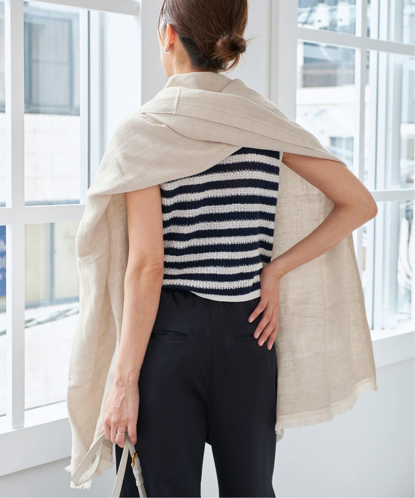 【natu⭐︎ プロフィール必読】新品 IENA ニムニムデュアイ NIMNIMDUAI/ニムニムデュアイ LINEN GAUZE リネンストール