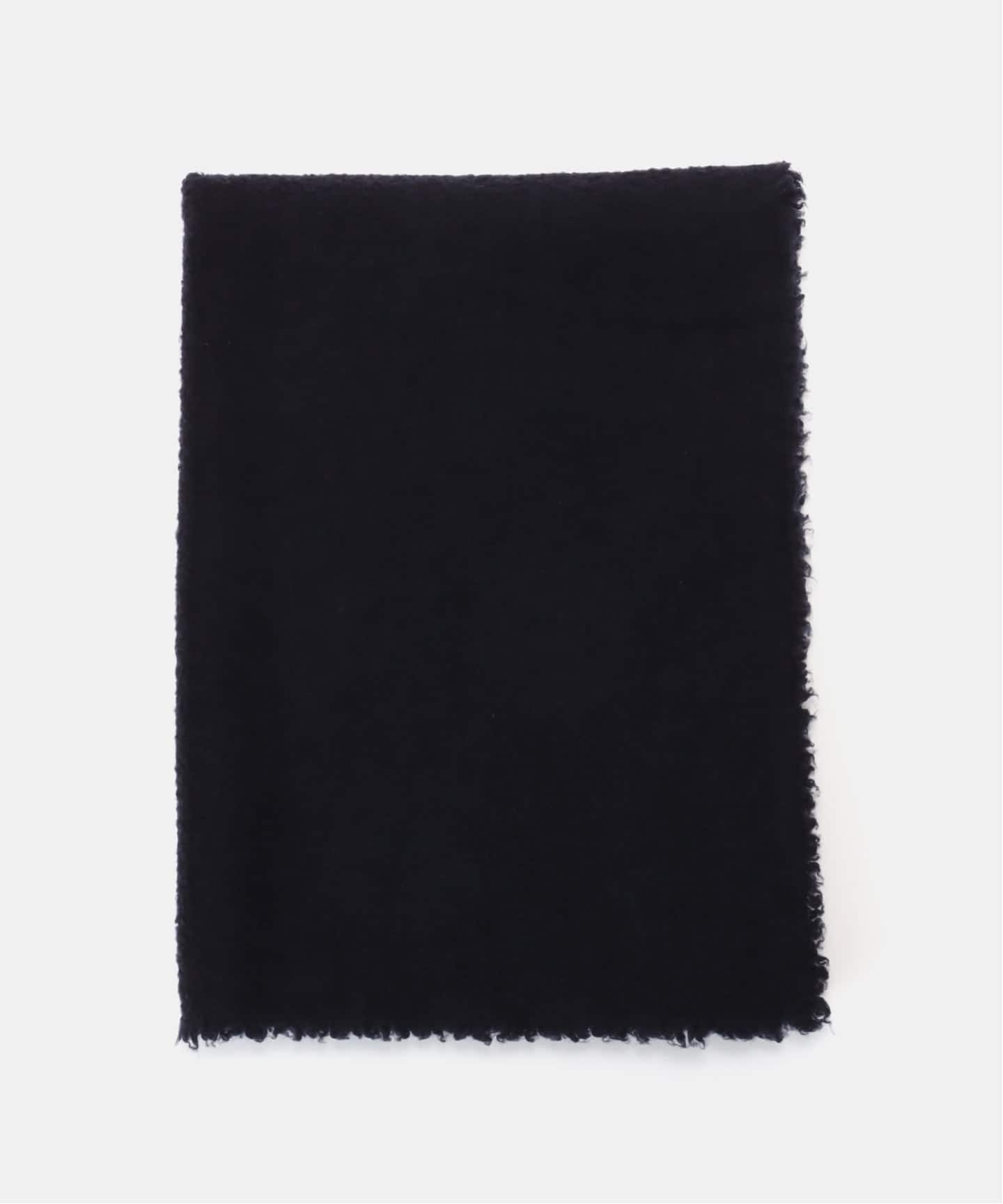 IENA イエナウールマフラーチャコールグレー カシミヤ100%マフラー/ネイビー+カーキ/ウォッシャブル/29.5cm