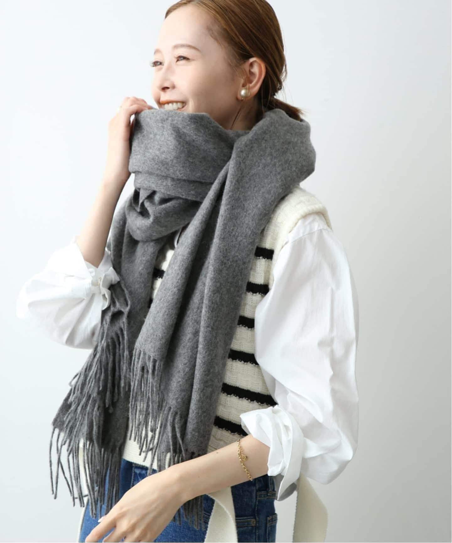 slobe iena TWEEDMILL ウール チェックストール 新品タグ付き 追加》TWEEDMILL/ツイードミル ストール 70-190-WP（ストール