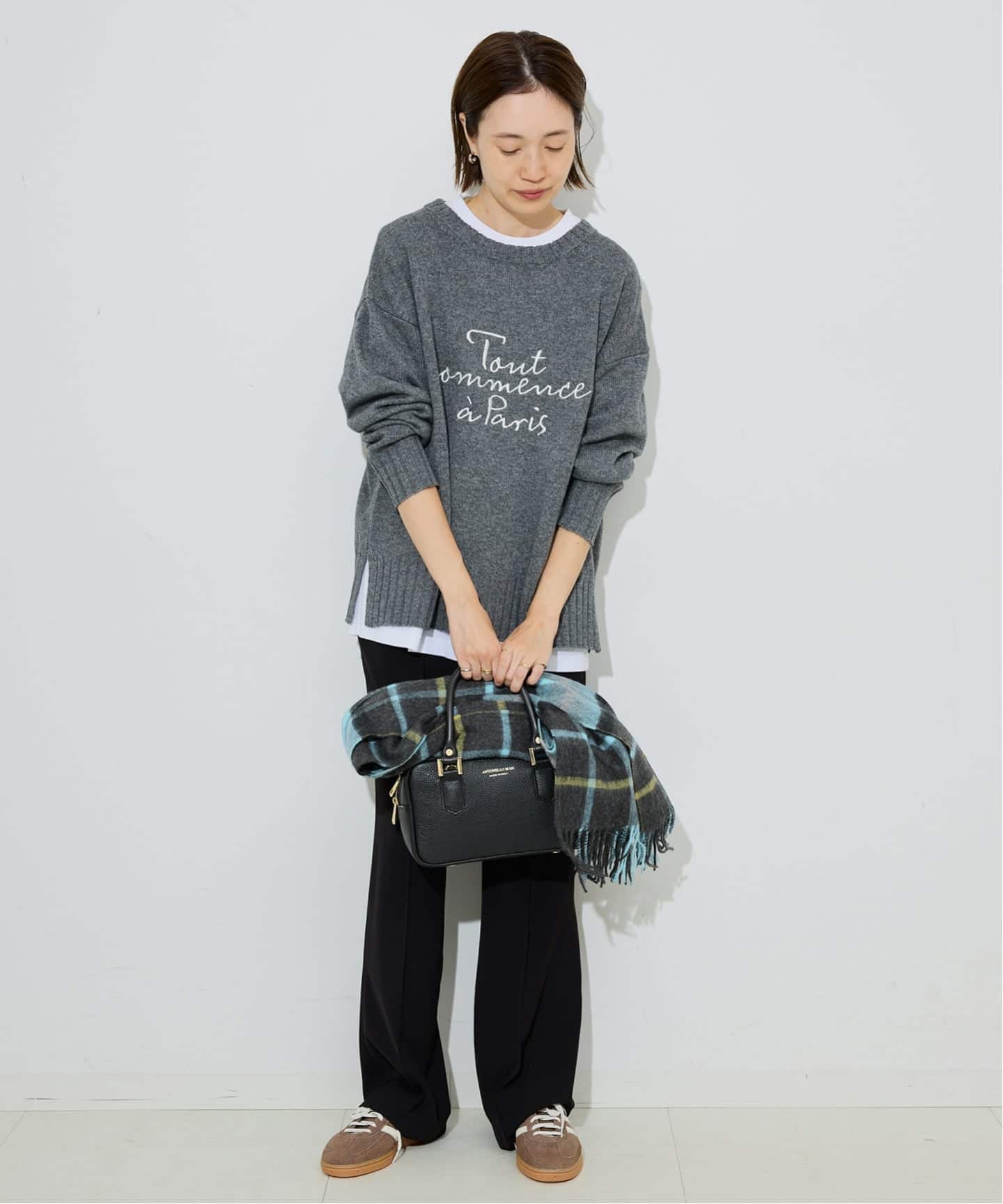 SLOBE IENA TWEED MILL/ツイードミル ストール 70-190 追加》TWEEDMILL/ツイードミル ストール 70-190-WP（ストール