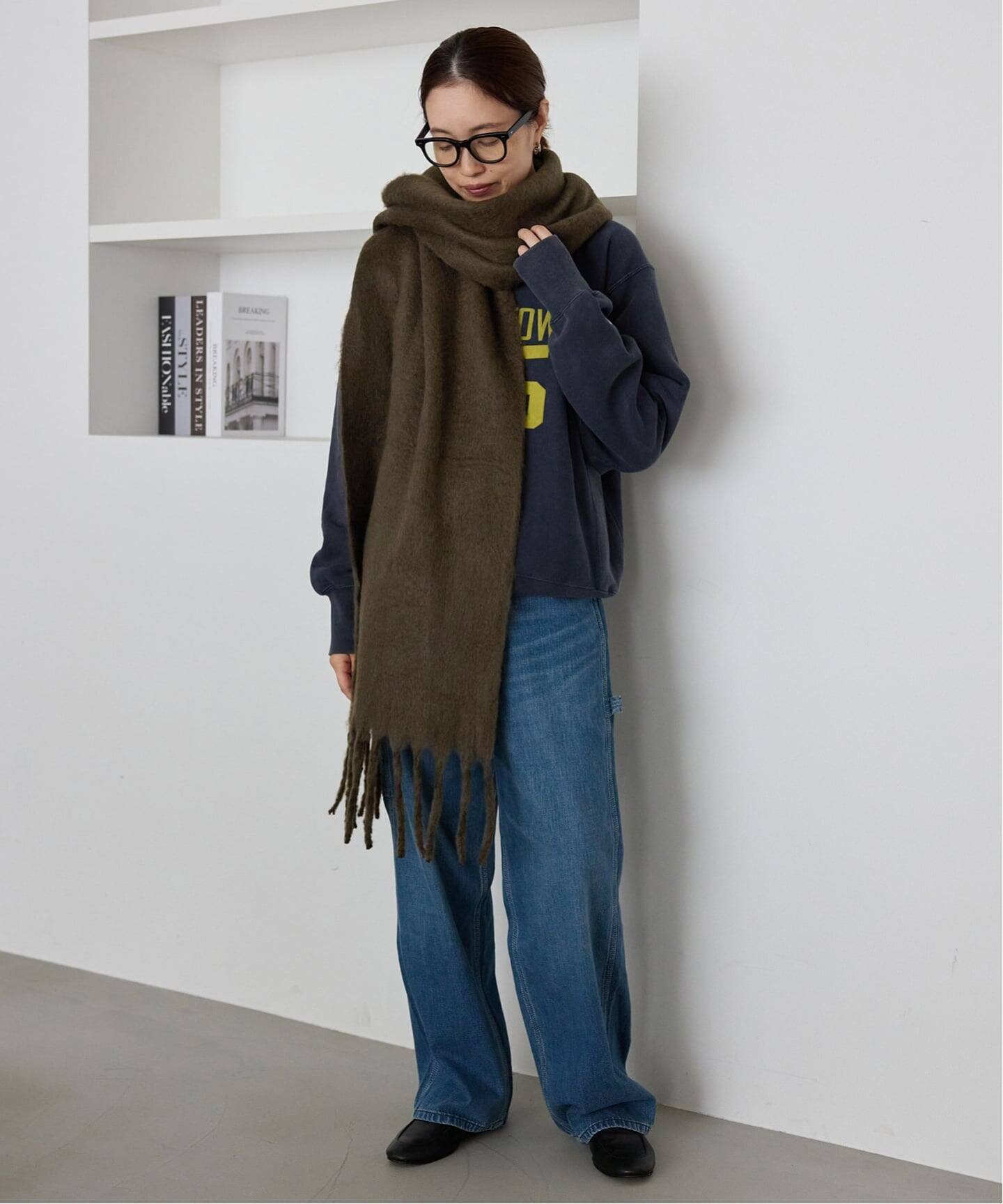 La Maison de Lylis ウールストール ダークグレースローブイエナ La Maison de Lylis ウールストール ダークグレースローブイエナの通販