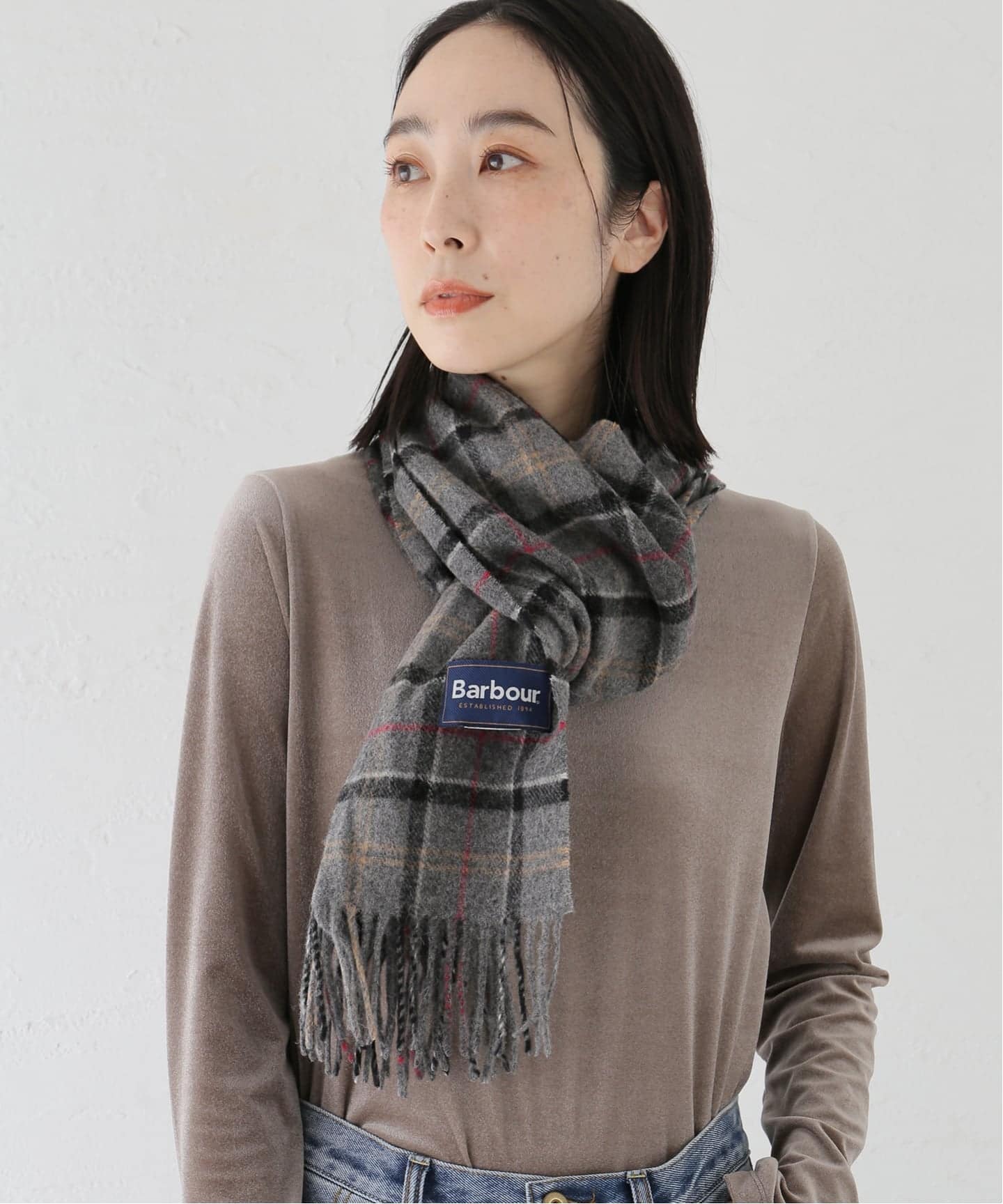Barbour/バブアー tartan lambswool scarf MODERN（マフラー）｜SLOBE