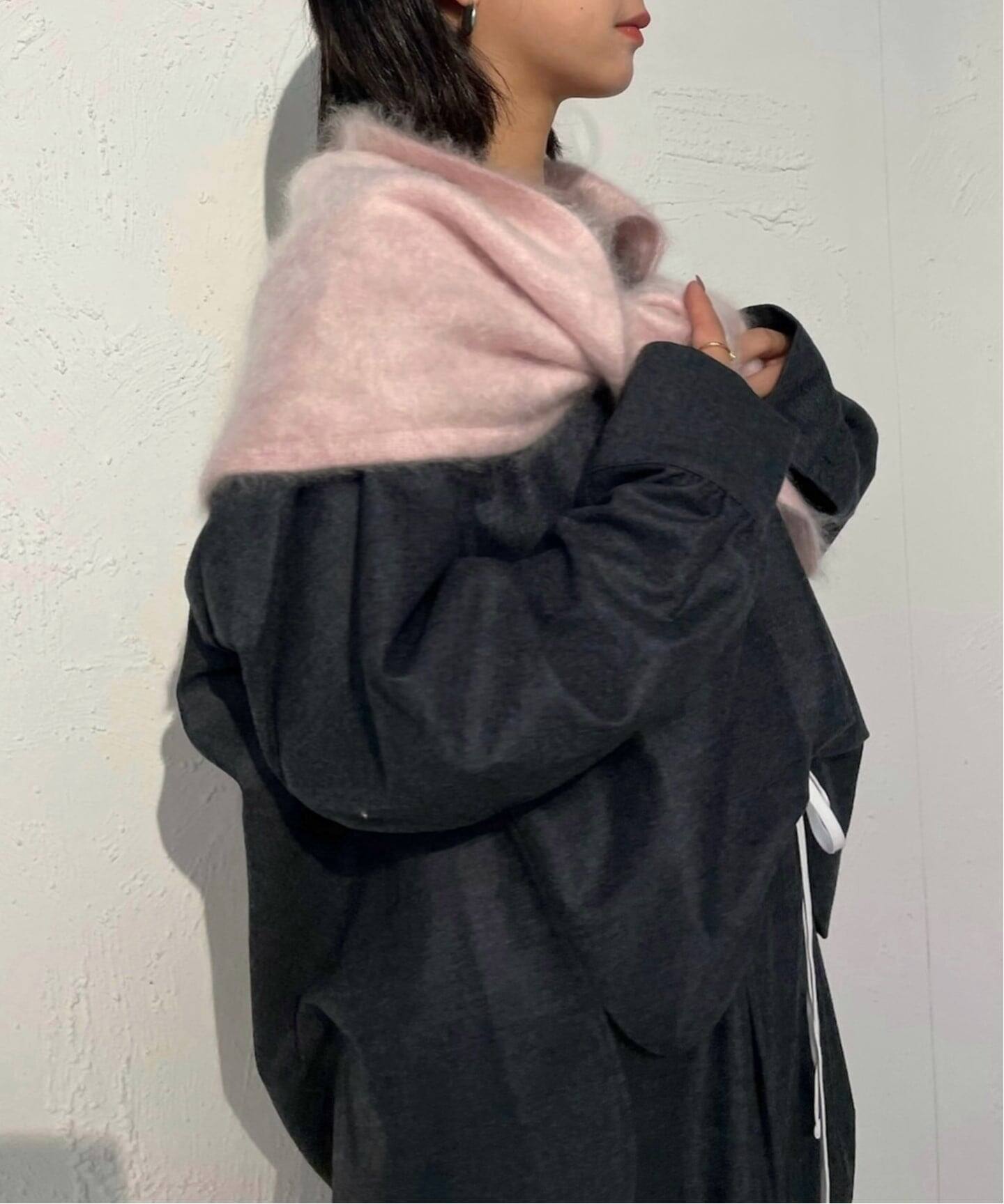 IENA LA BOUCLE トライアングルスカーフ ピンク カシミヤ LABOUCLEトライアングルスカーフ（バンダナ/スカーフ）｜IENA LA