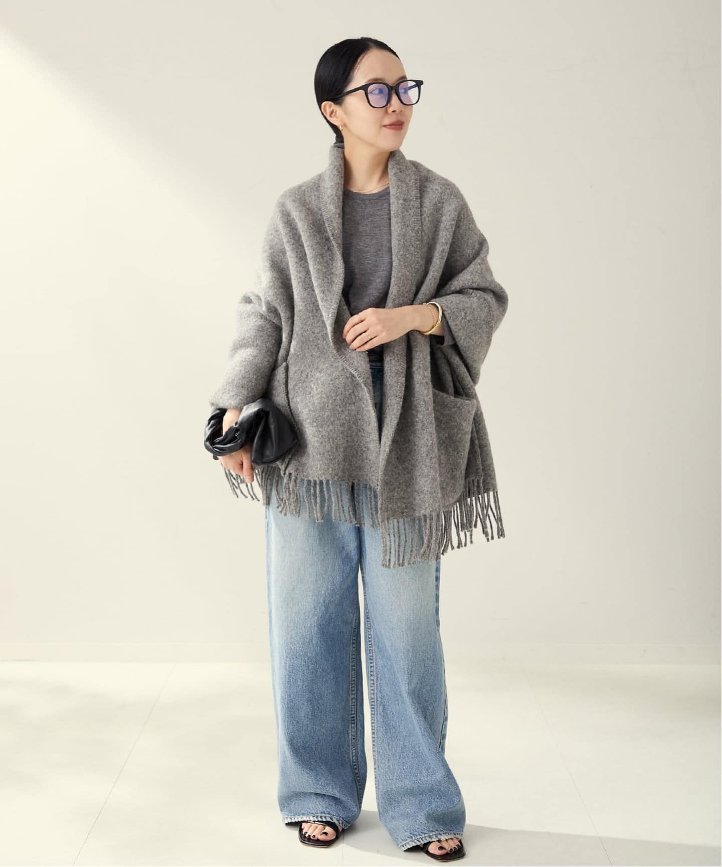 plage pocket unlショール 予約》LAPUAN KANKURIT / ラプアンカンクリ POCKET SHAWL UNI