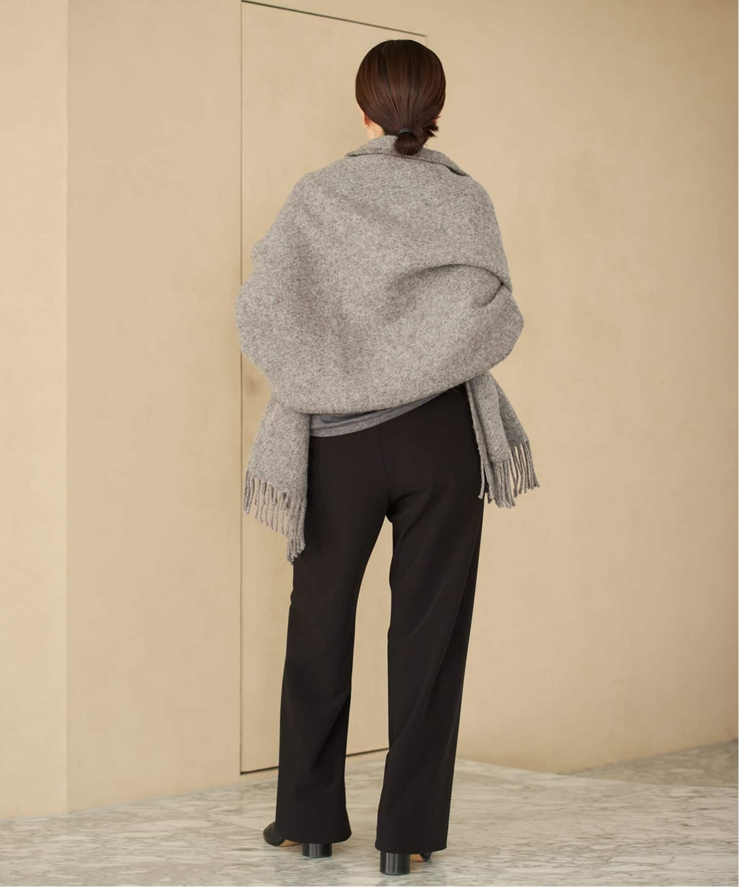 [Marine] ミンク　ストール　スヌード　マルチway 帝国ホテル MARIA Pocket Shawl マリア ショール ウィズ ポケット／LAPUAN