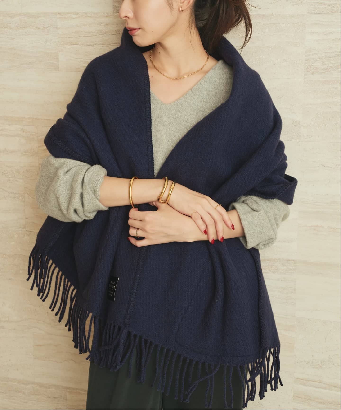 新品LAPUAN KANKURIT UNI pocket shawl ショール LAPUAN KANKURIT | UNI pocket shawl 60×170cm+fringes 45