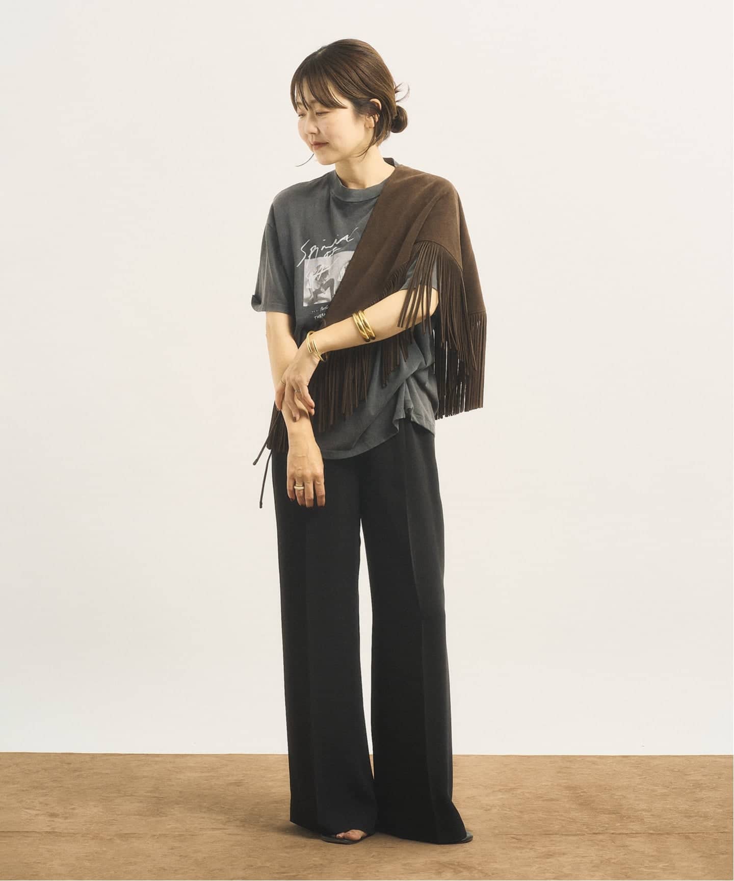 プラージュ　ストール LEFIJE / レフィエ 別注 FRINGE ストール（ストール）｜Plage