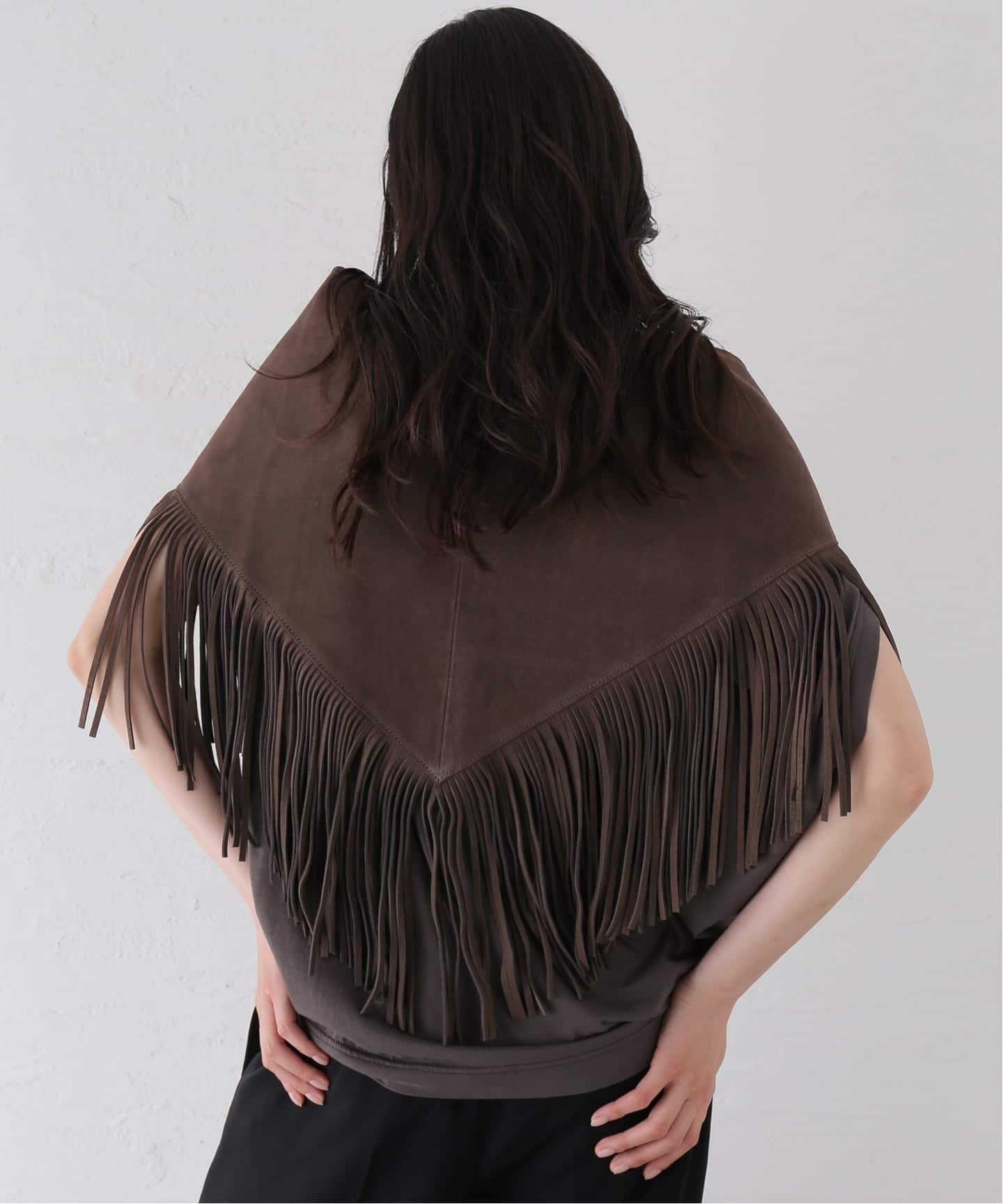 アッシュペーフランス Fil Daraignee ストール モカブラウン×黒 フェンディ FENDI FENDI FFマフラー FXT260 A8RS カシミヤ