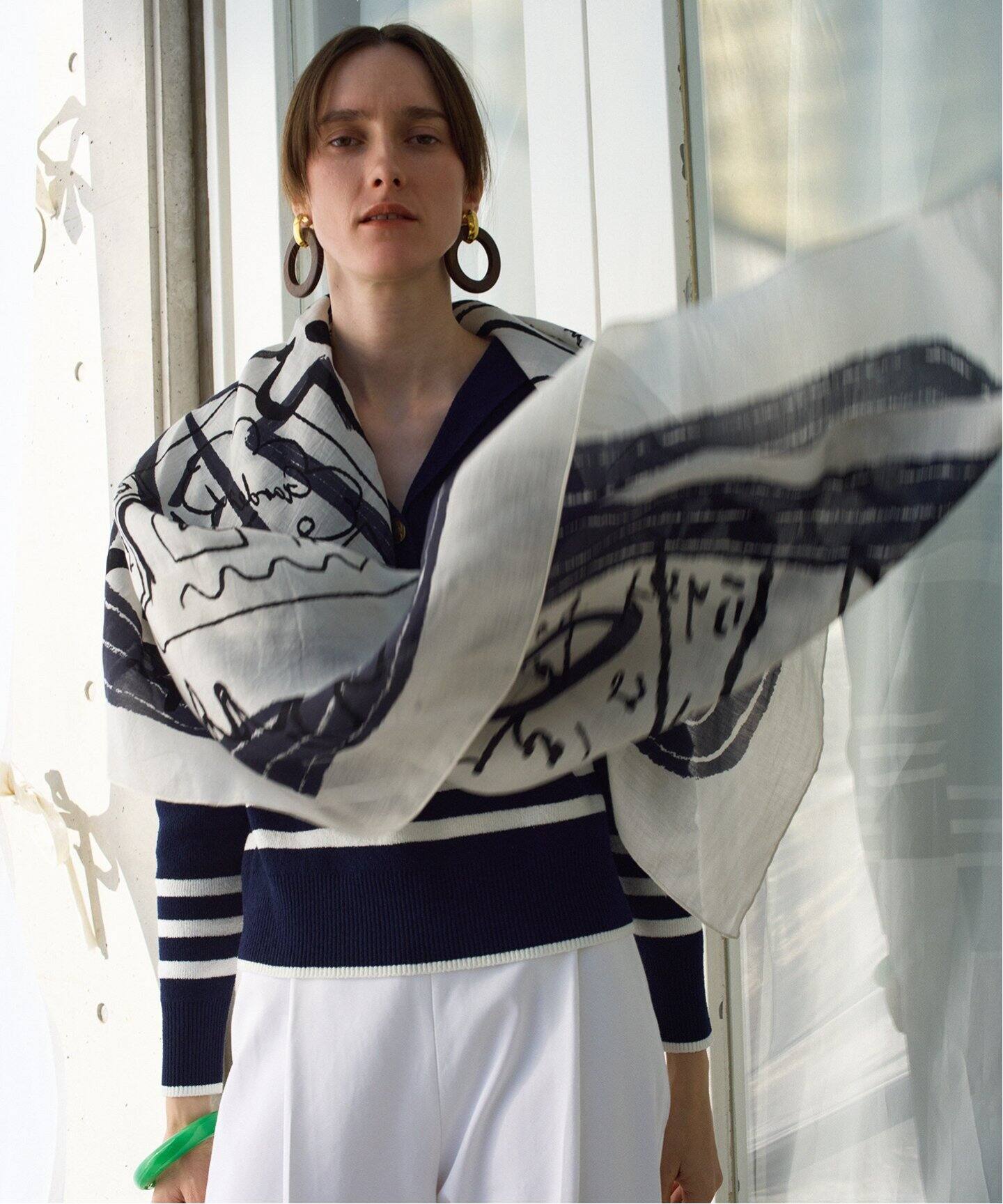 Cashmee] FT70 至高の品質 カシミヤ100% ベーシックウェーブ ストール  