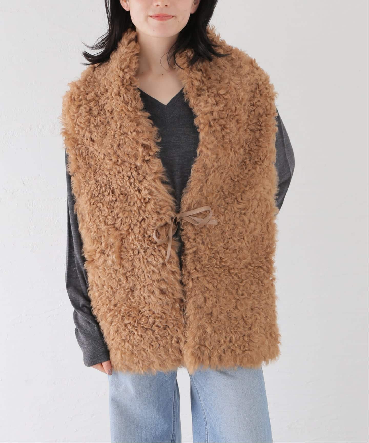 YVES SALOMON イヴ サロモン ECHARPE 170x22cm 26WAA603XXTICU/ECHAR