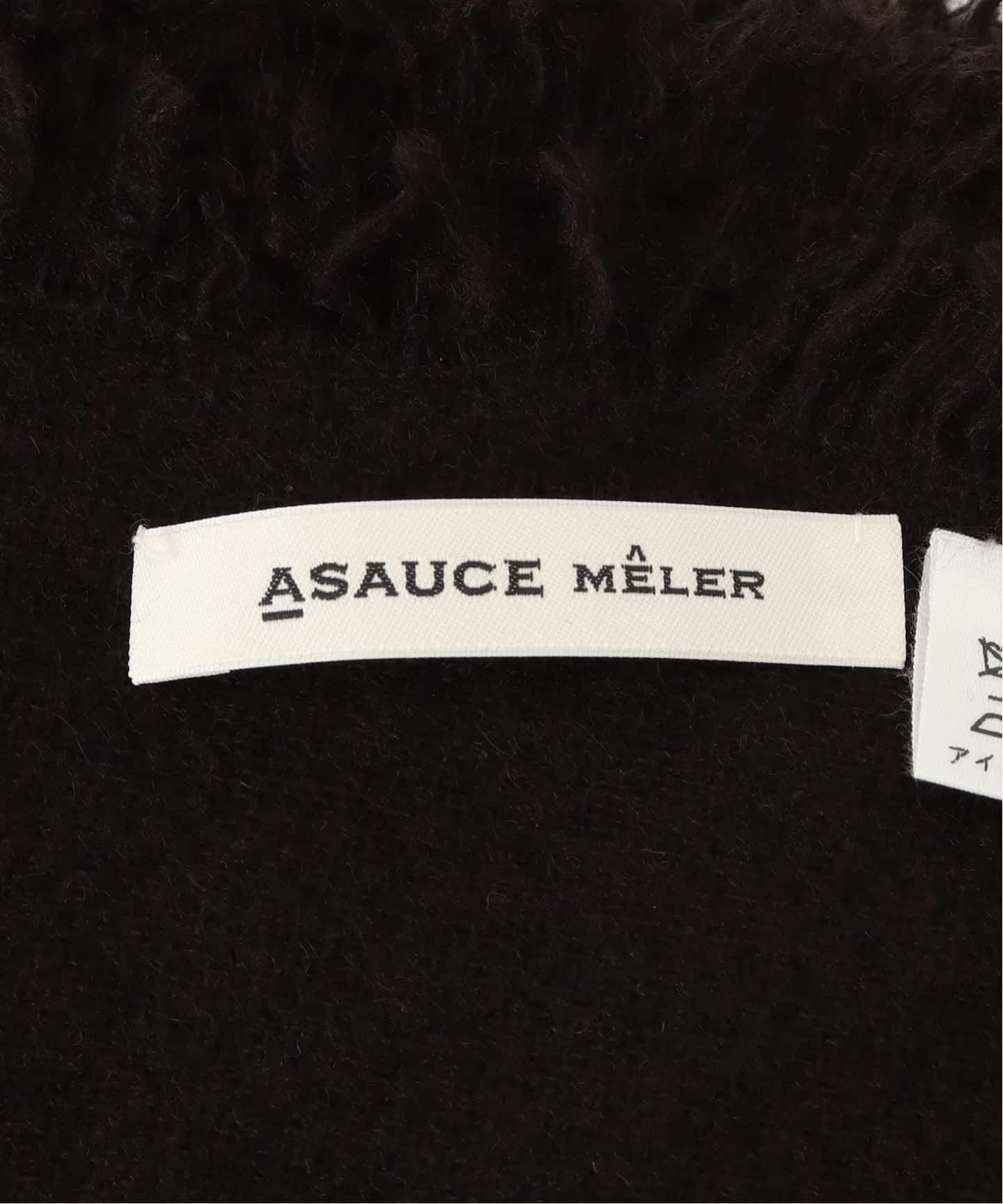 A SAUCE MELER アソースメレ カシミヤマイクロバスケットストール