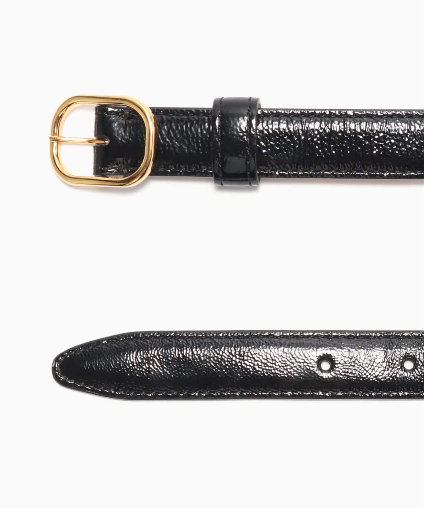 HUSBANDS/ハズバンズ】 thin belt in Italian crackled p（ベルト）｜L