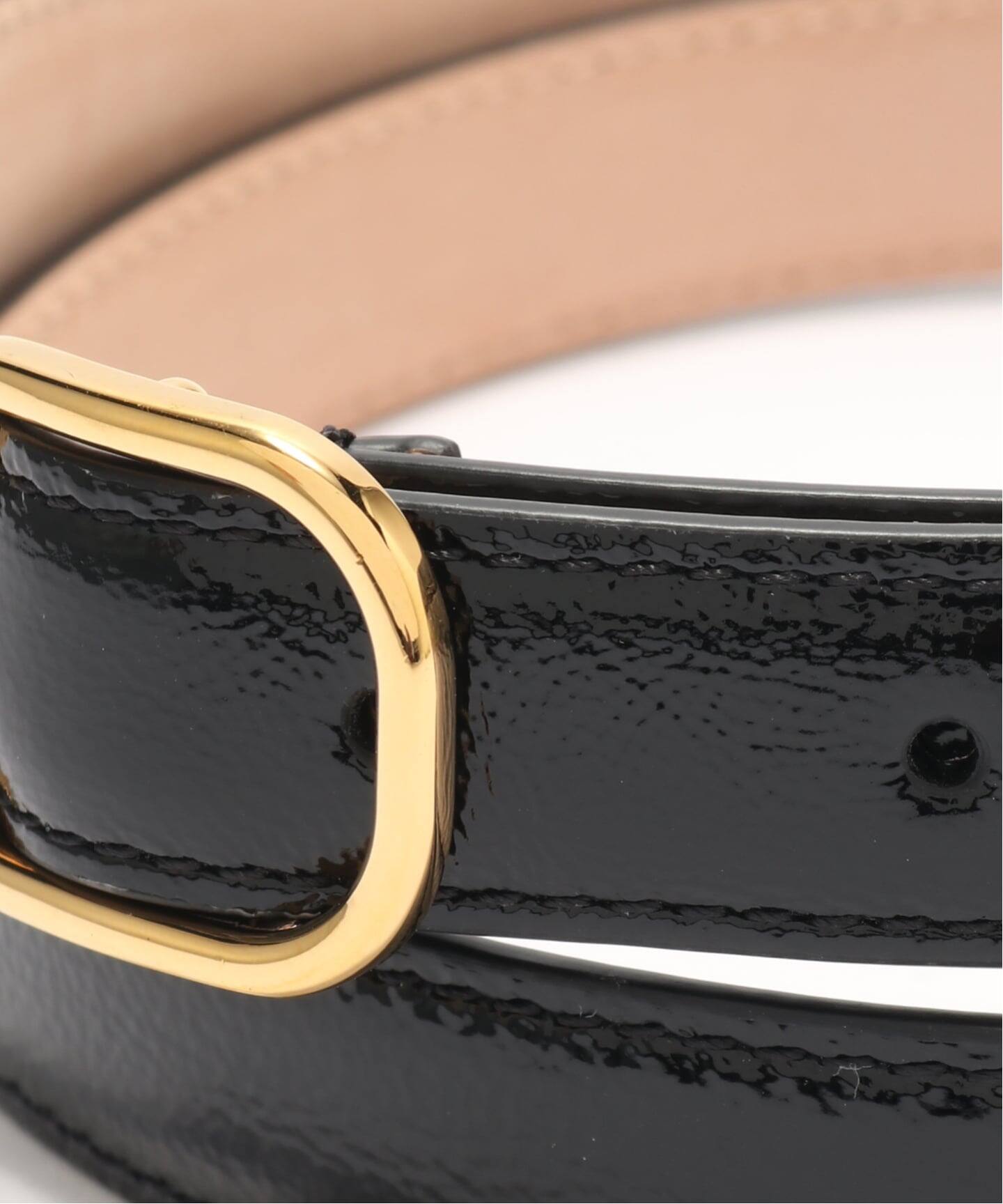 HUSBANDS/ハズバンズ】 thin belt in Italian crackled p（ベルト）｜L