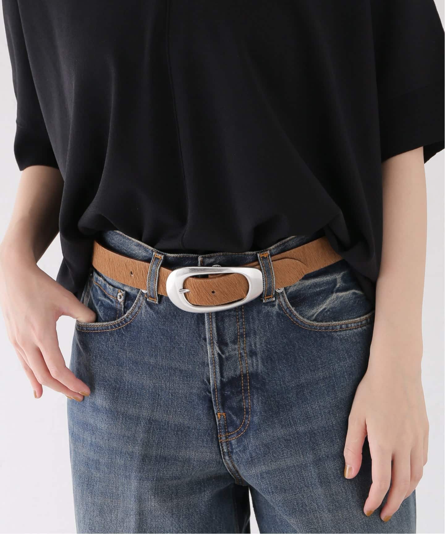 【美品】LEFIJE レフィエ レザーベルト ブラック ゴールド 80 LEFIJE/レフィエ レザーベルト(ベルト)|Spick and Span