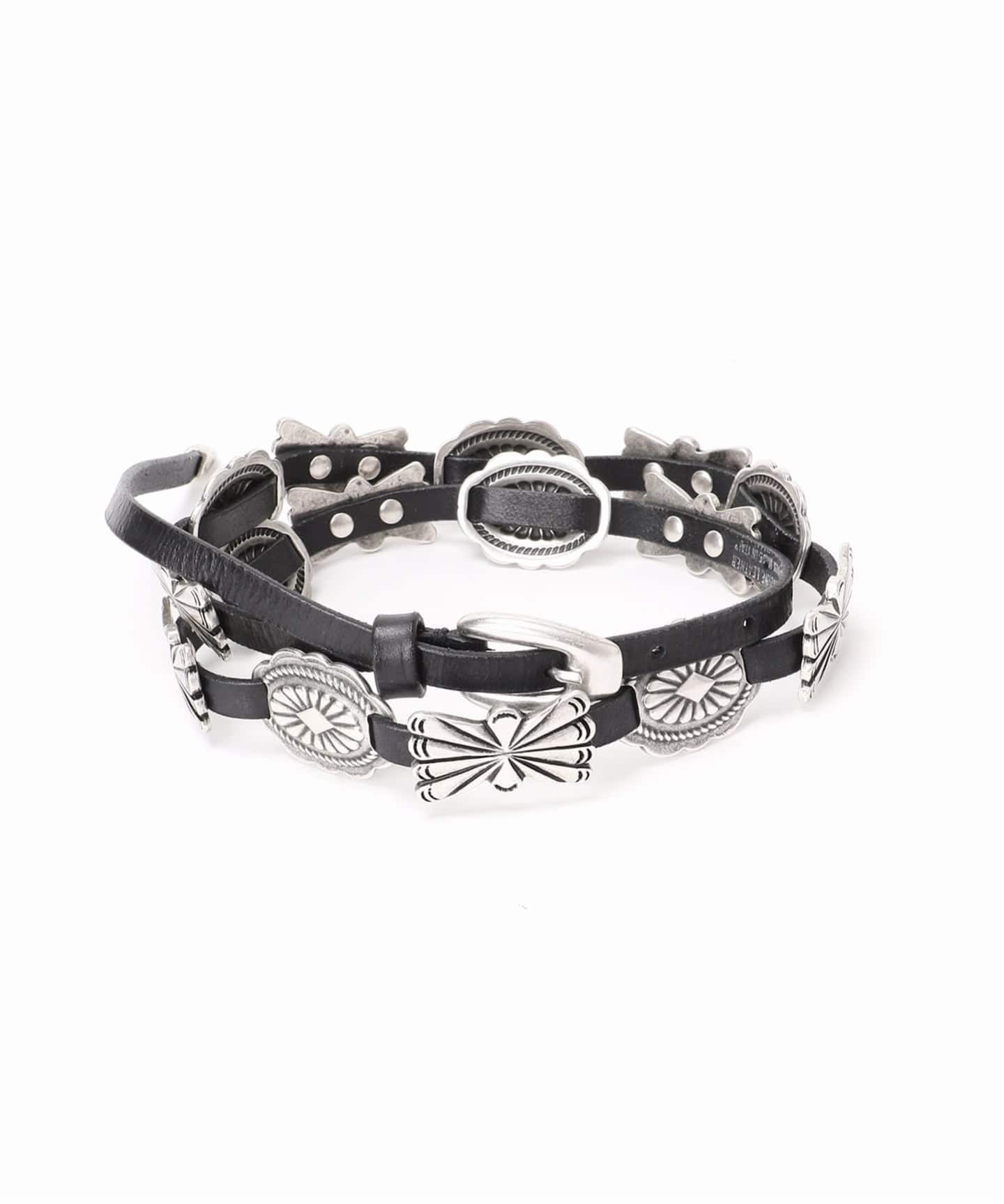 新品未使用PUNTOVITAプントヴィータ CONCHOベルトコンチョ プントヴィータ Puntovita コンチョ細ベルト （NERO