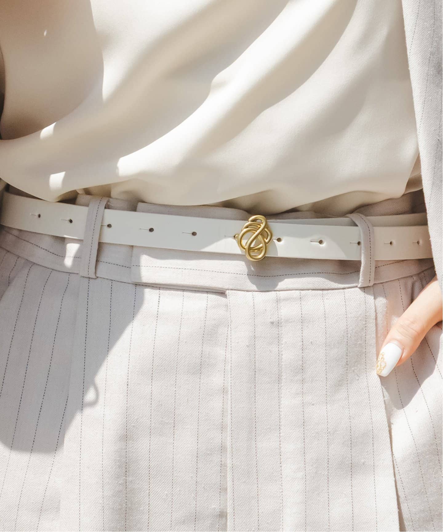 ノーブル（Noble）/BY MALENE BIRGER/バイマレーネビルガー ベルト(ホワイト) BY MALENE BIRGER/バイマレーネビルガー ベルト(ホワイト)（ベルト