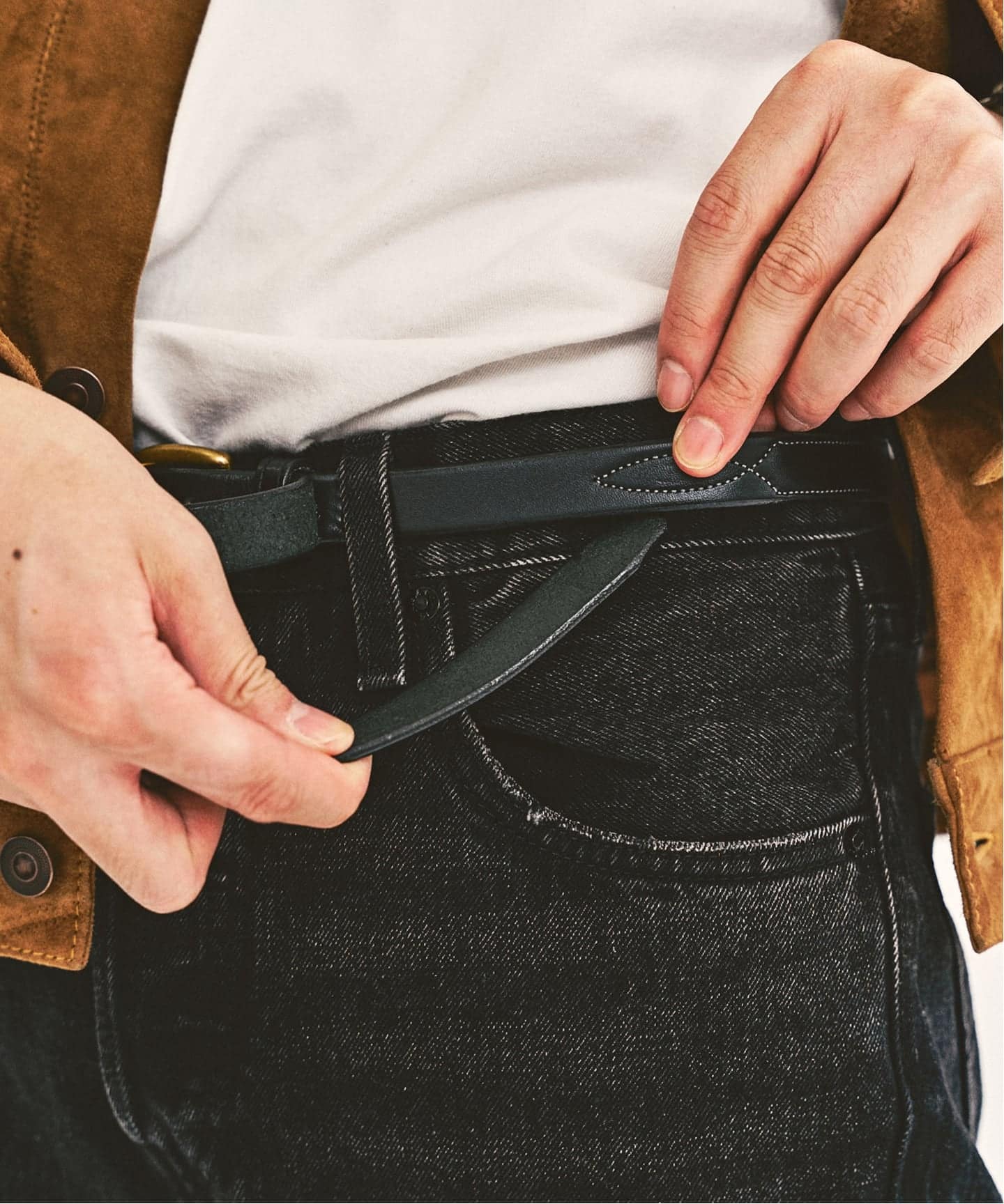 TORY LEATHER / トリーレザー 417別注 3/4inch REPEATED STITCH BELT