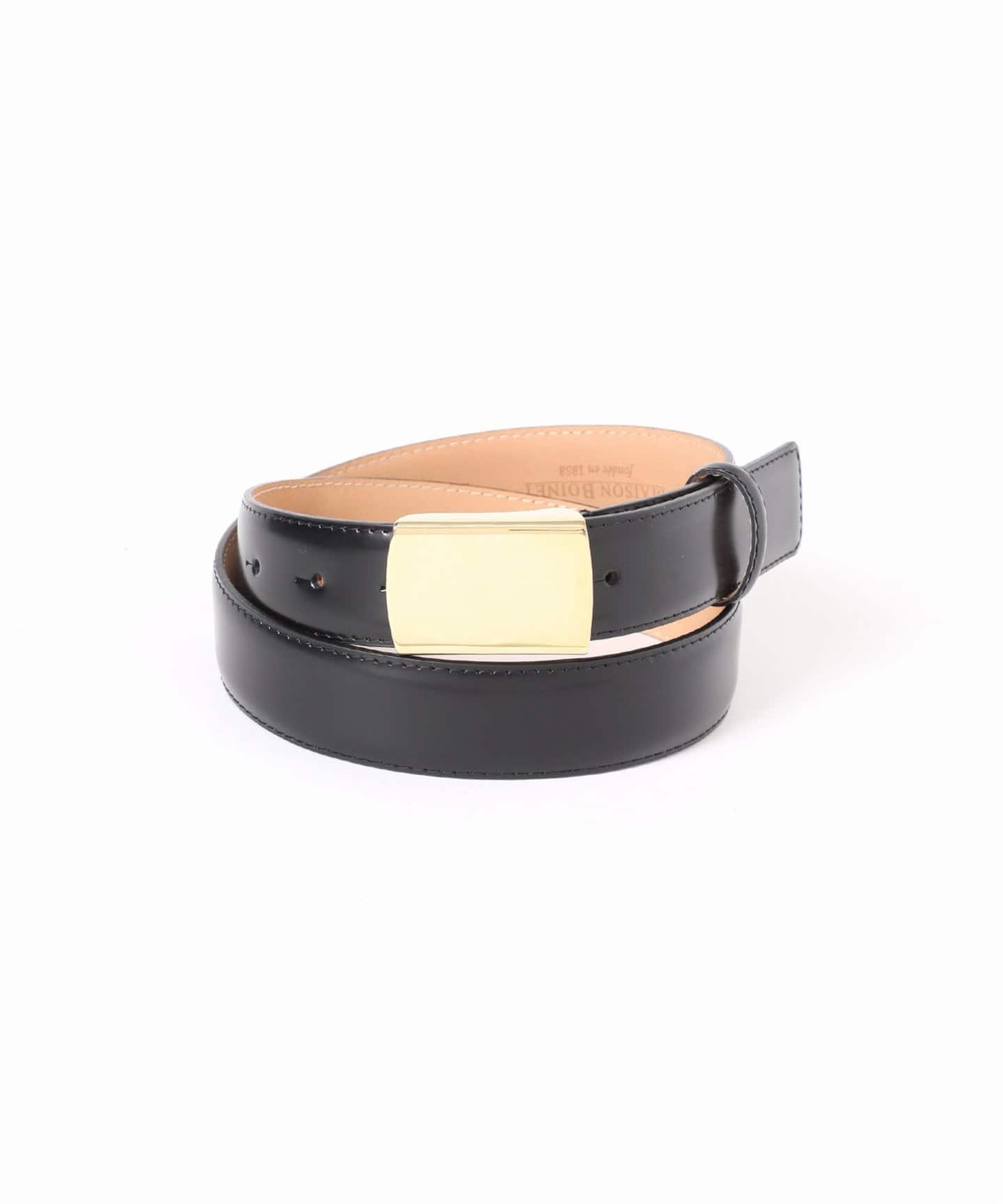 ジャーナルスタンダード レサージュ（journal standard L’essage）/【MAISON BOINET】30 mm plaque belt in box leather li MAISON BOINET】30 mm plaque belt in box leather line：ベルト