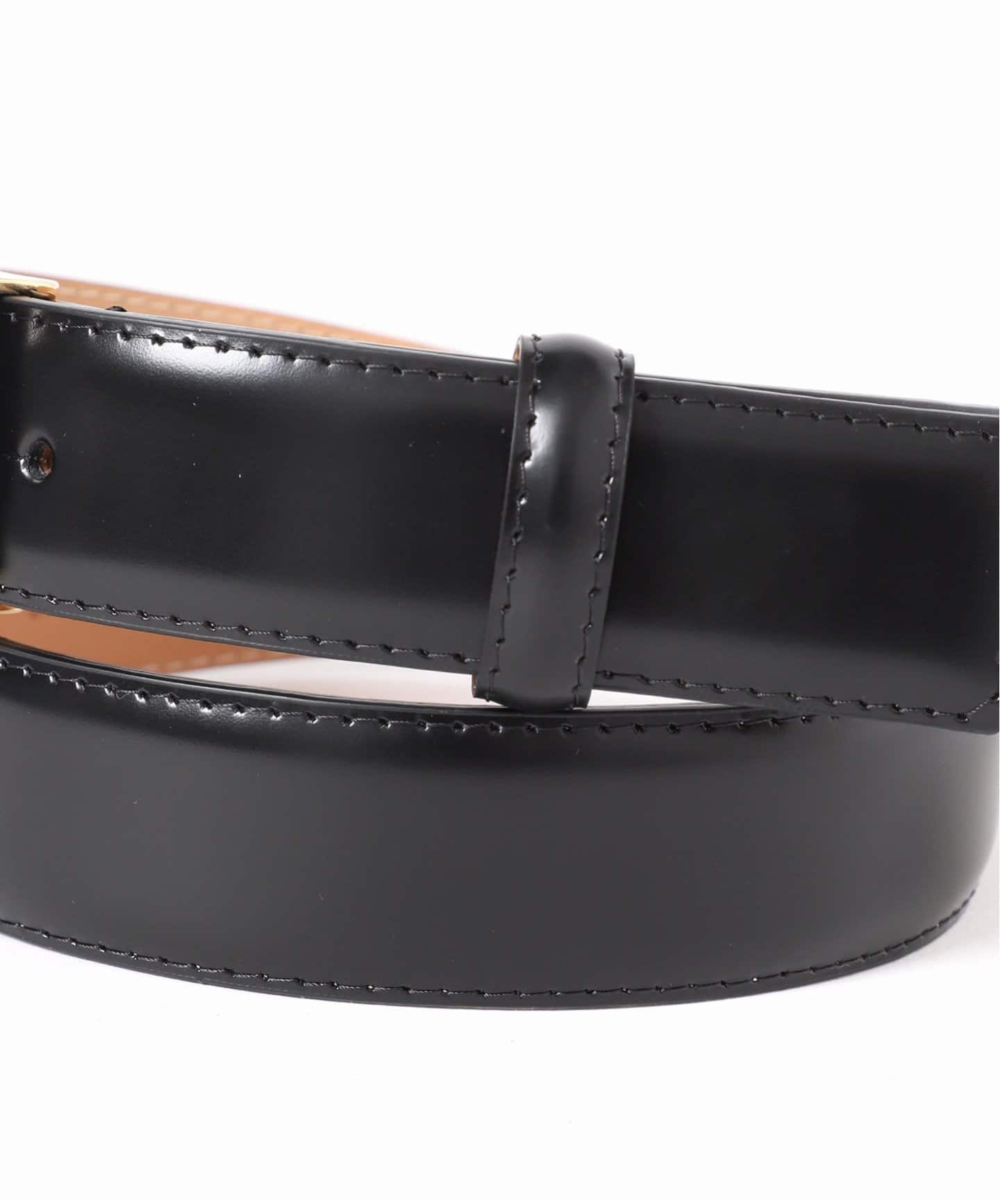 MAISON BOINET】30 mm plaque belt in box leather line：ベルト