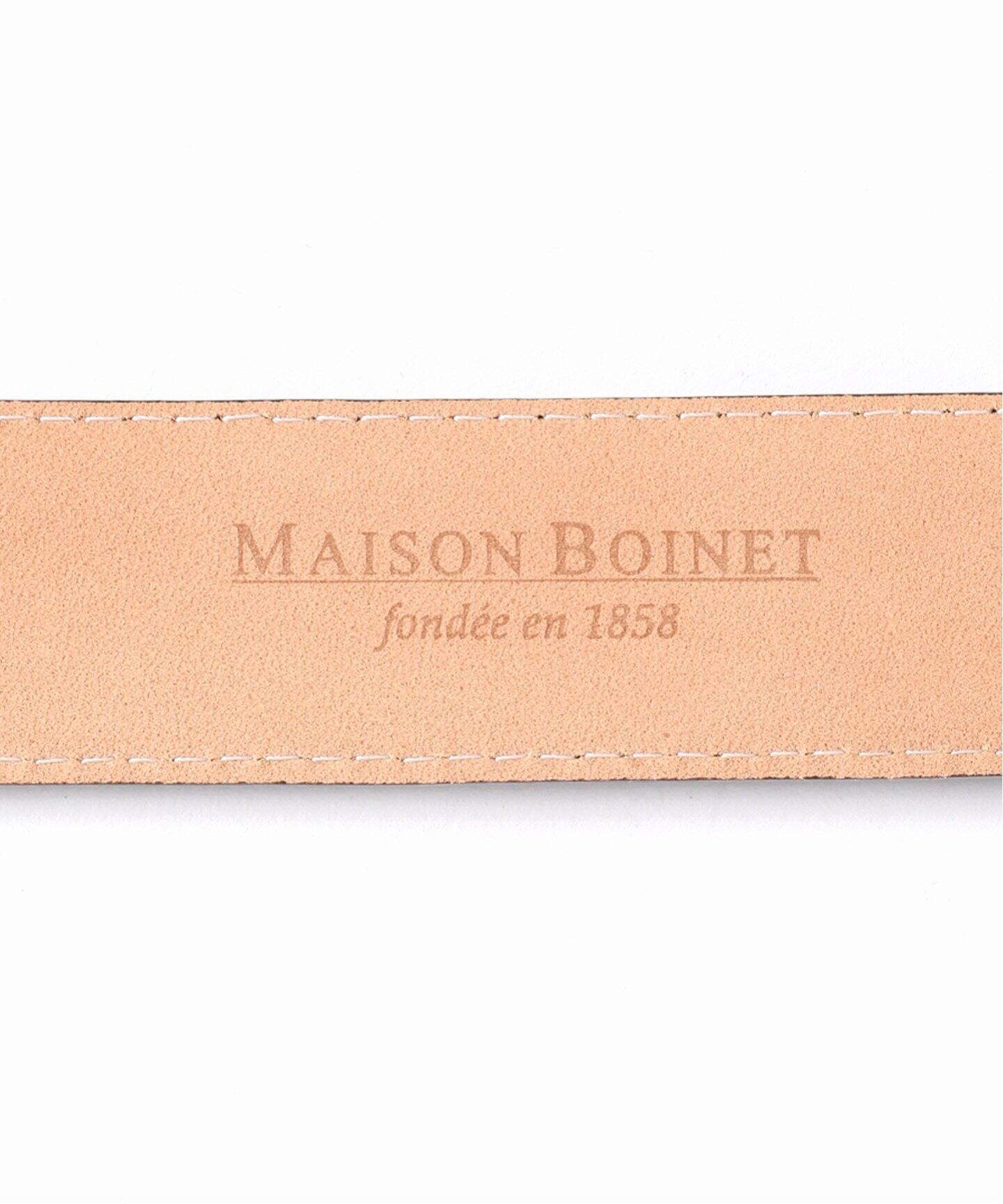 MAISON BOINET】30 mm plaque belt in box leather line：ベルト