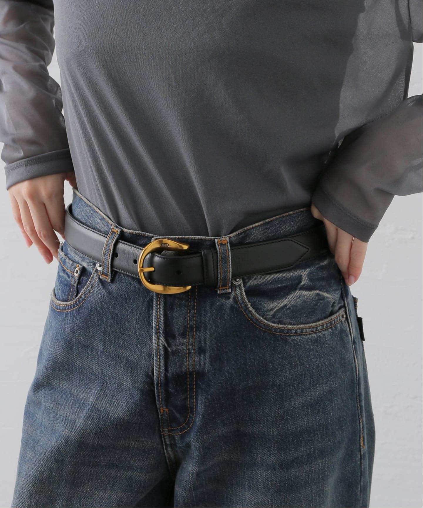 J&M DAVIDSON / ジェイ＆エム デヴィッドソン】DISK BUCKLE BELT 30MM