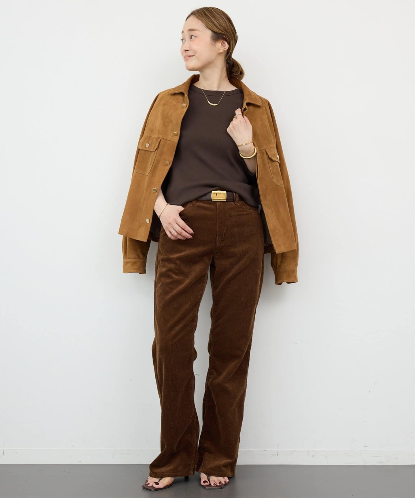 MAISON BOINET/メゾンボアネ】BUCKLE BELT BROWN（ベルト