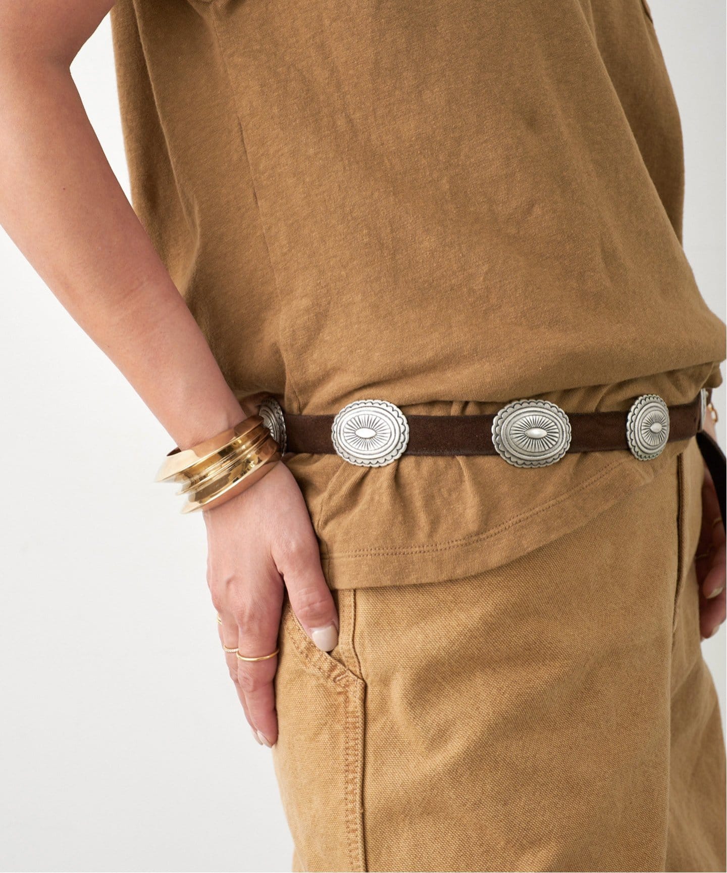 小物 puntovita Concho leather belt PUNTOVITA/プントヴィータ】CONCHO BELT（ベルト）｜Deuxieme
